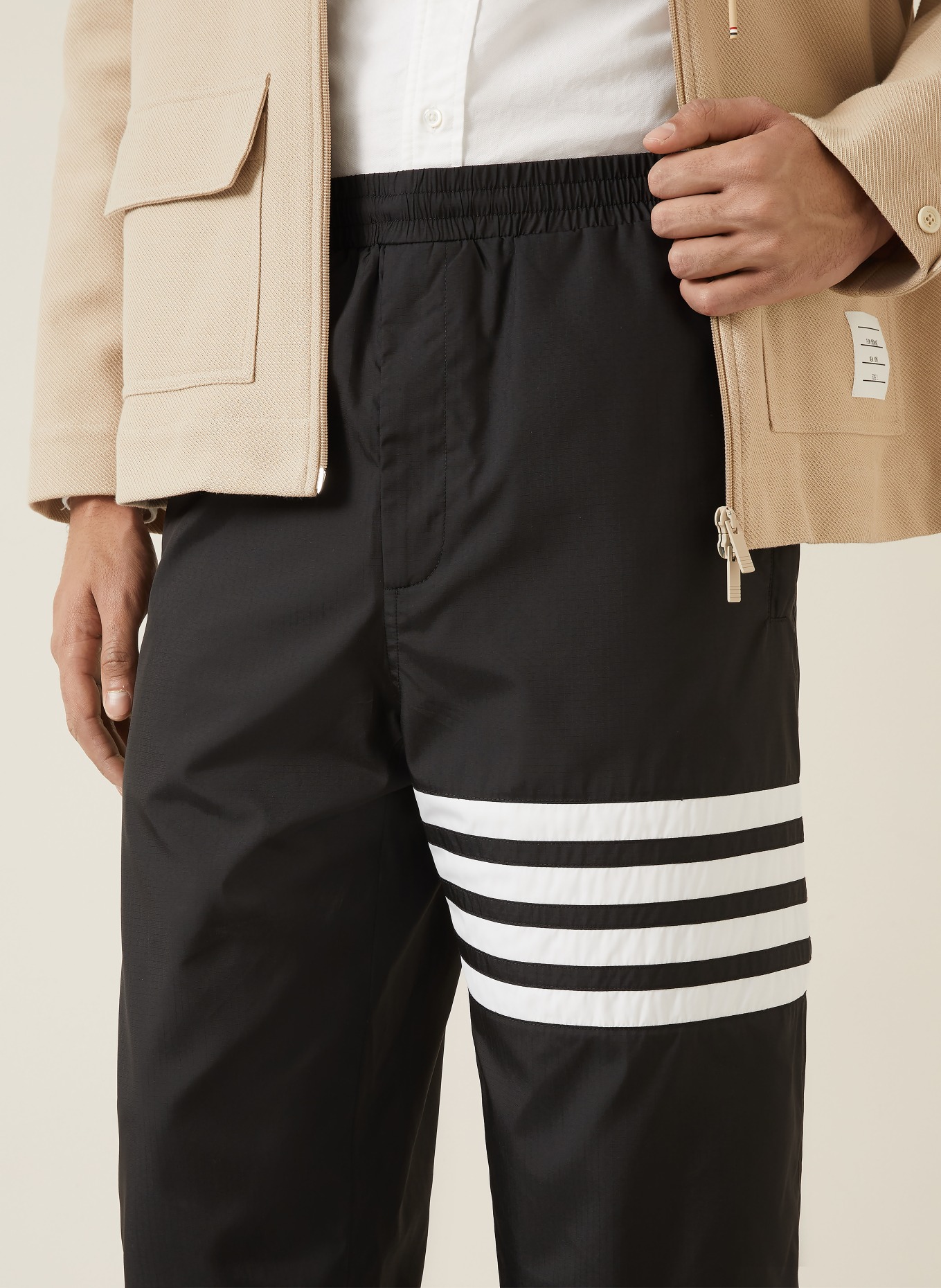 THOM BROWNE. Trainingsbroek: ZWART / WIT