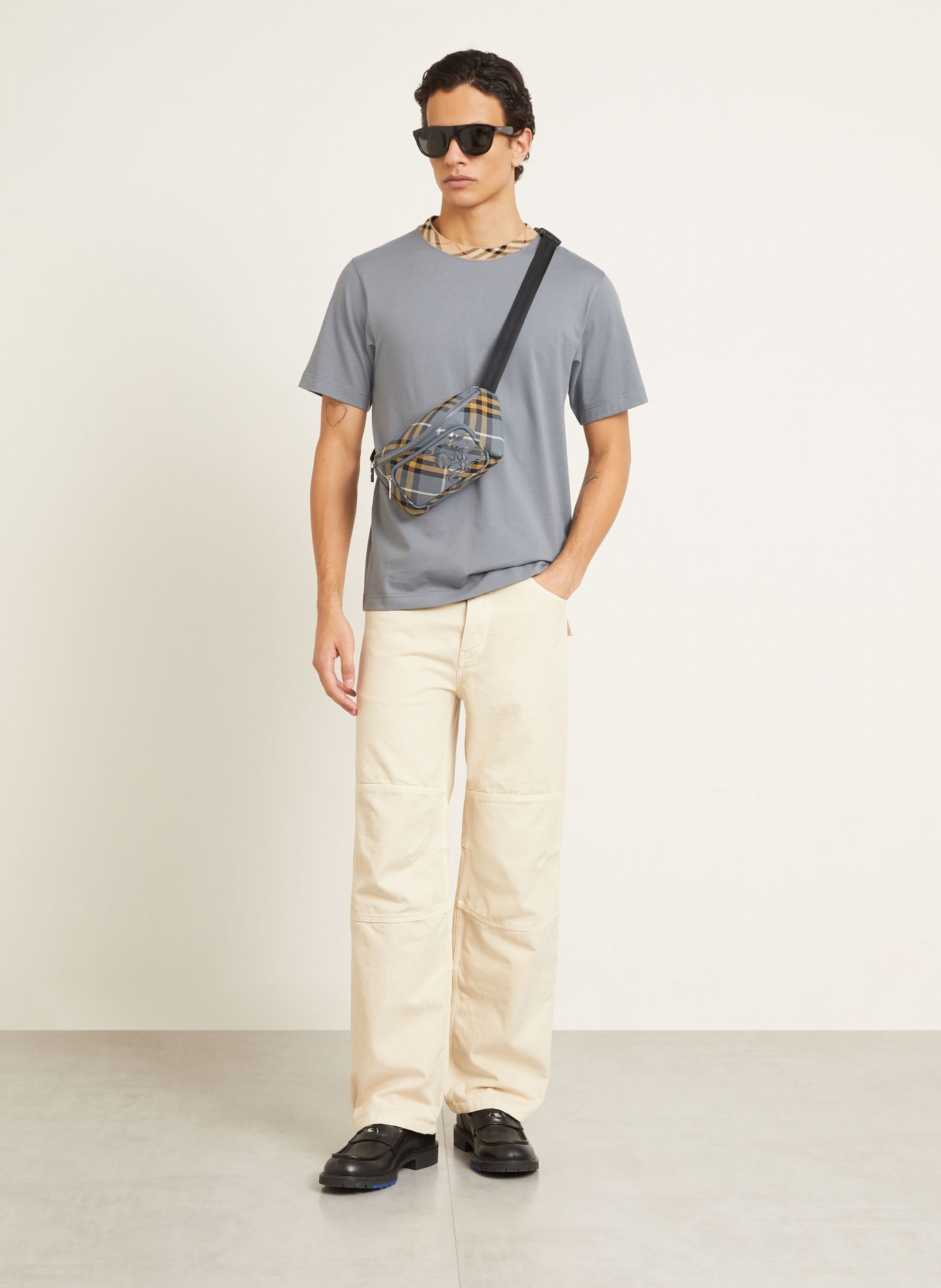 BURBERRY RYAN T-shirt: GRAY / BEIGE