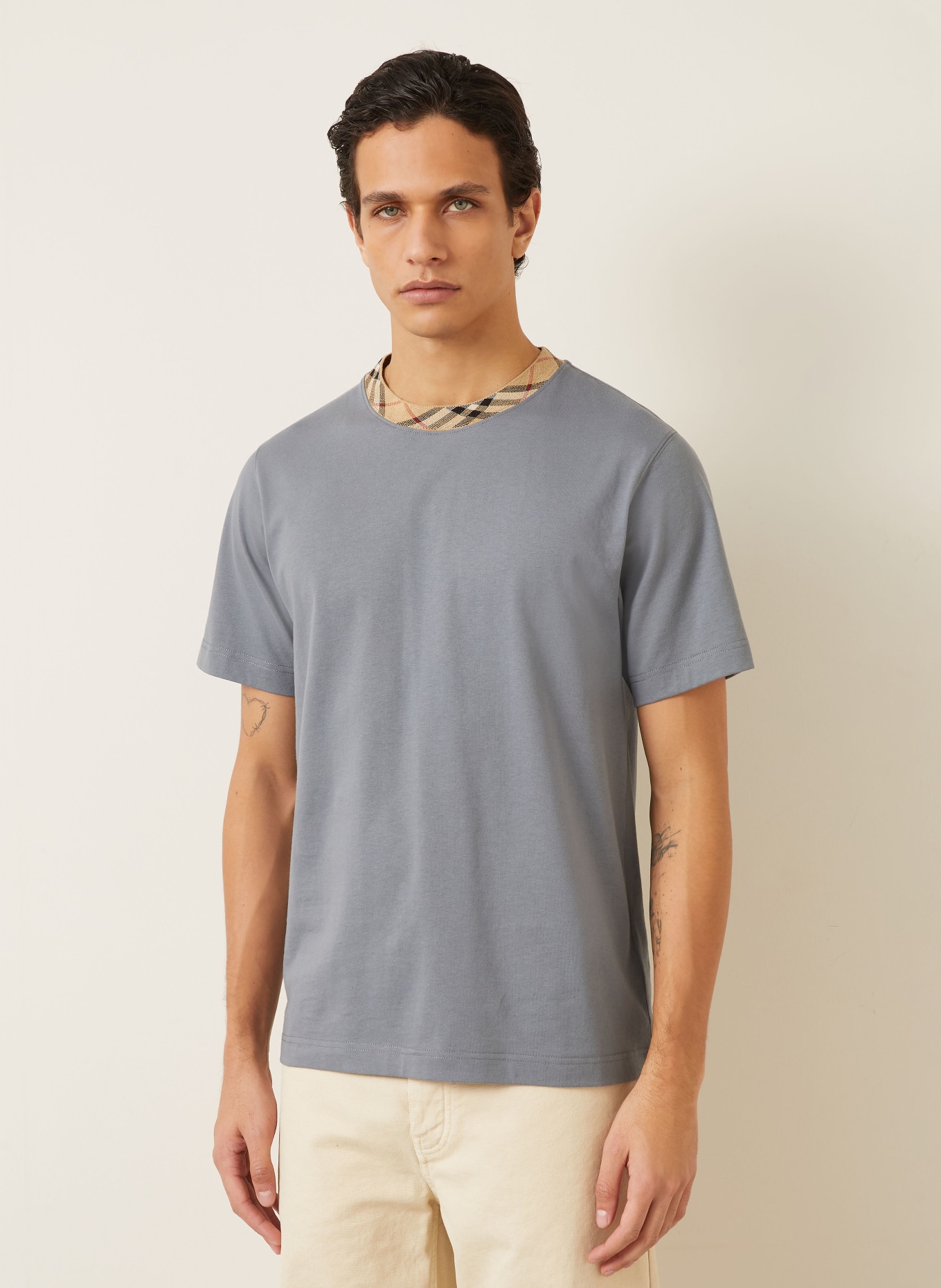 BURBERRY RYAN T-shirt: GRAY / BEIGE