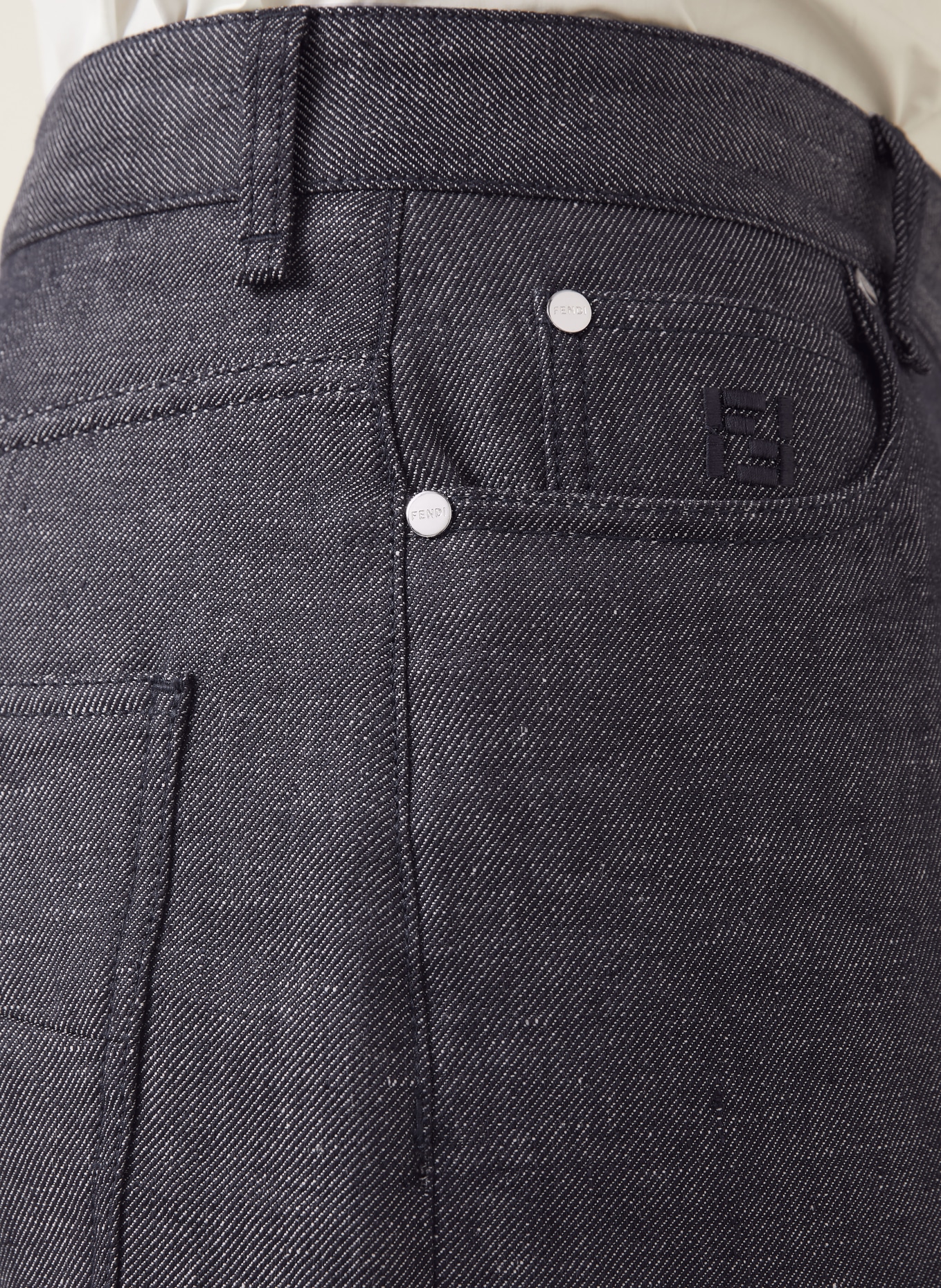 FENDI Jeans met normale pasvorm: DONKERBLAUW