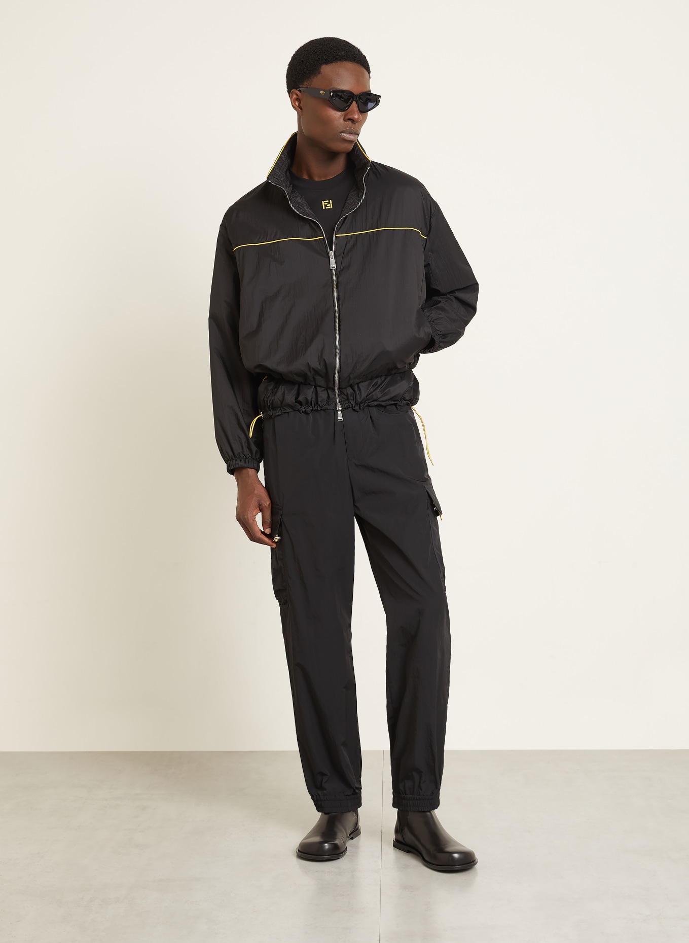 FENDI Blouson zum Wenden: SCHWARZ / DUNKELGRAU