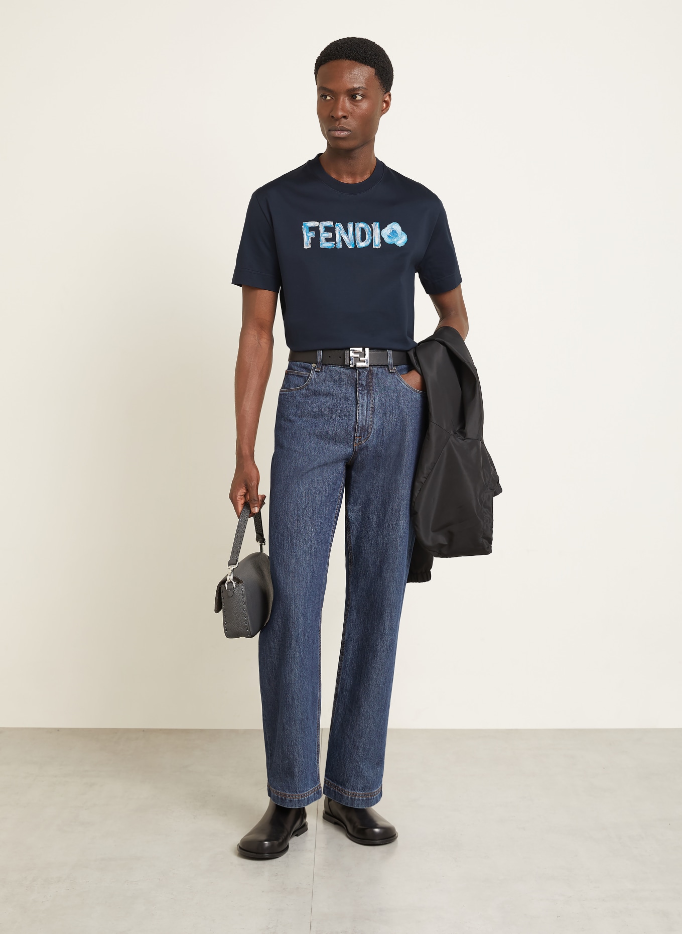 FENDI T-Shirt: DUNKELBLAU