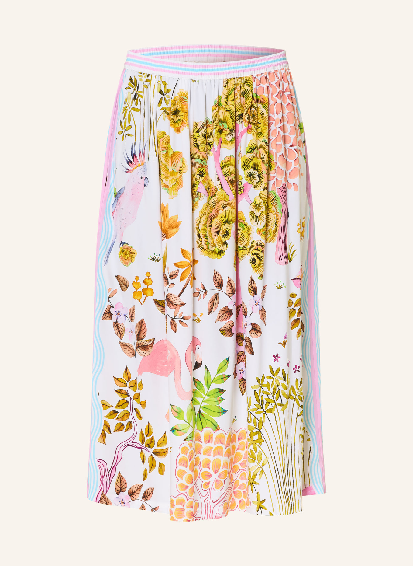 HERZENS hedvábná sukně: BÍLÁ / FIALOVÁ / ZELENÁ