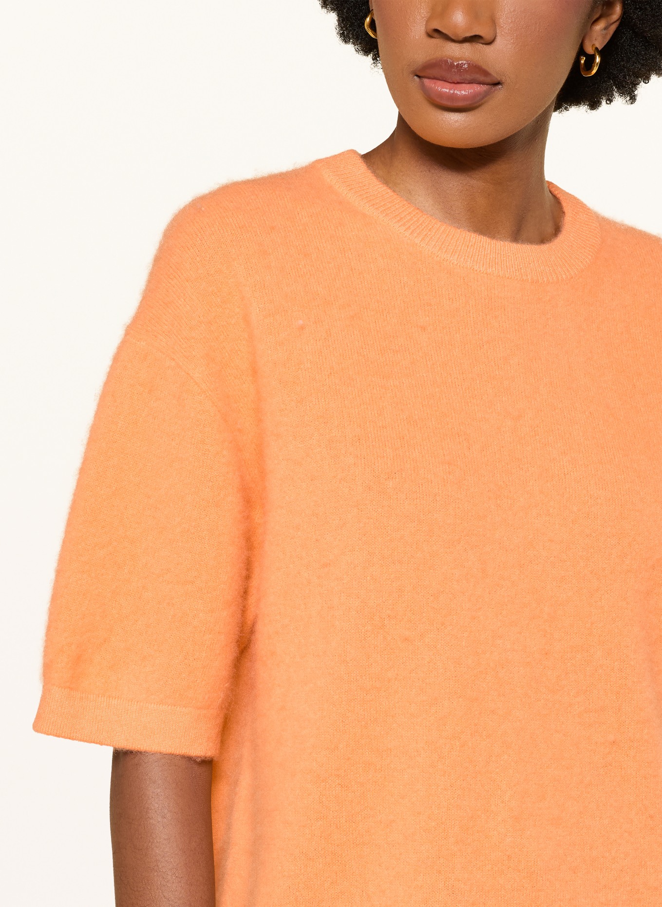 HERZENS Strickshirt aus Cashmere: ORANGE