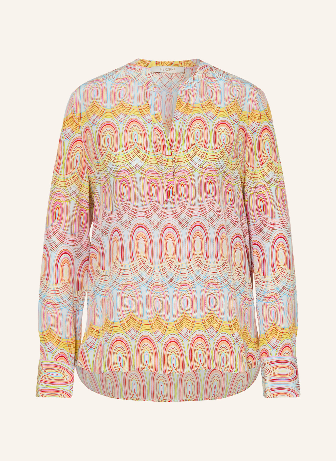 HERZENS Bluzka z jedwabiu: RÓŻOWY / CZERWONY / ŻÓŁTY