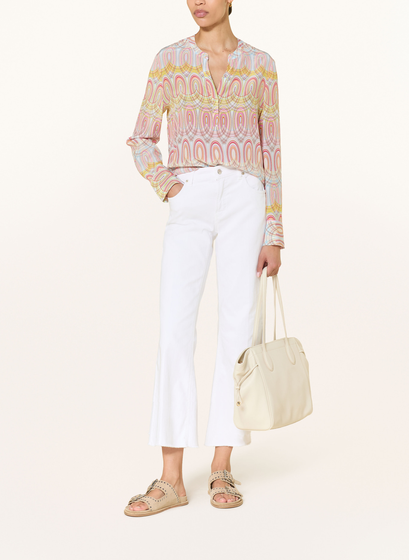 HERZENS Bluzka z jedwabiu: RÓŻOWY / CZERWONY / ŻÓŁTY