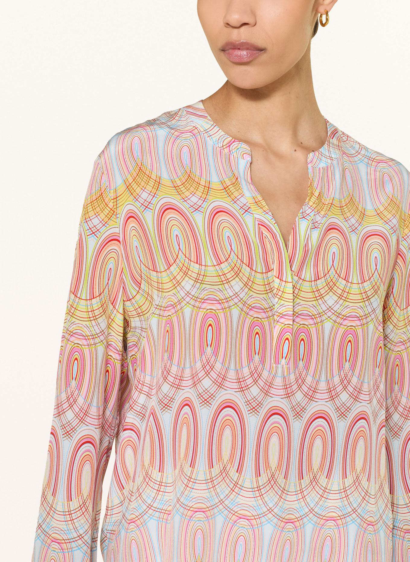 HERZENS Bluzka z jedwabiu: RÓŻOWY / CZERWONY / ŻÓŁTY