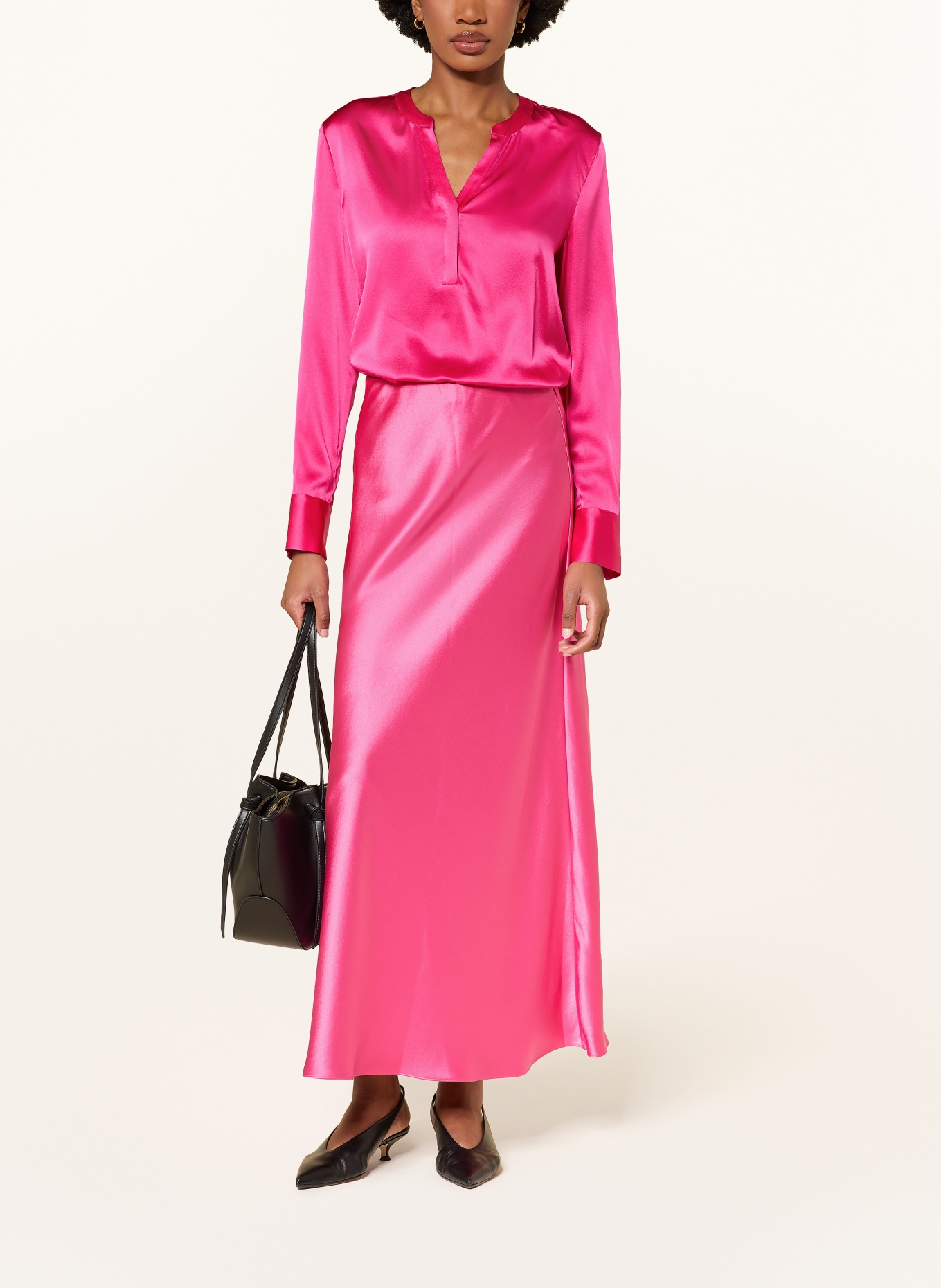 HERZENS Chemisier en soie: FUCHSIA