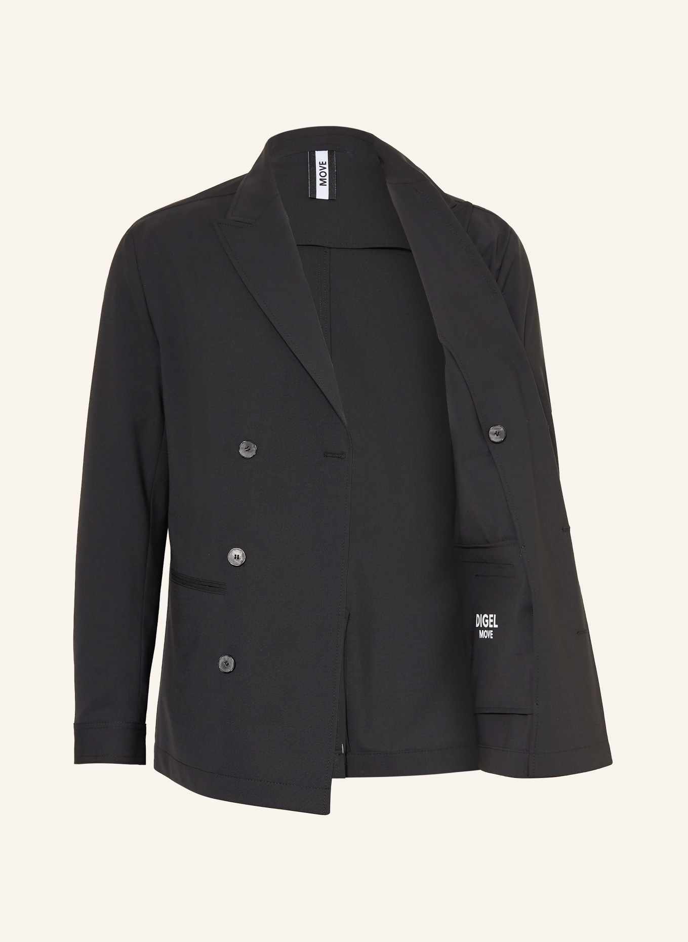 DIGEL move Anzugsakko BIANCO Modern Fit: 10 SCHWARZ