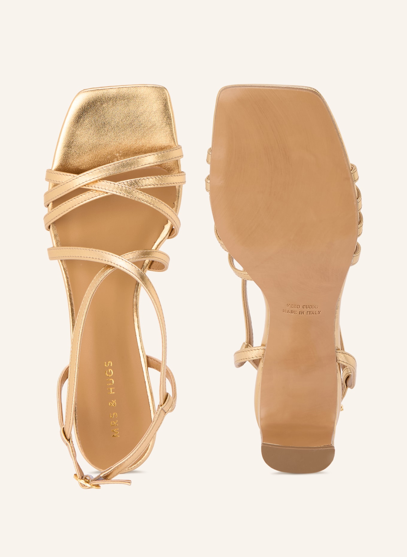 MRS & HUGS Sandaletten: GOLD