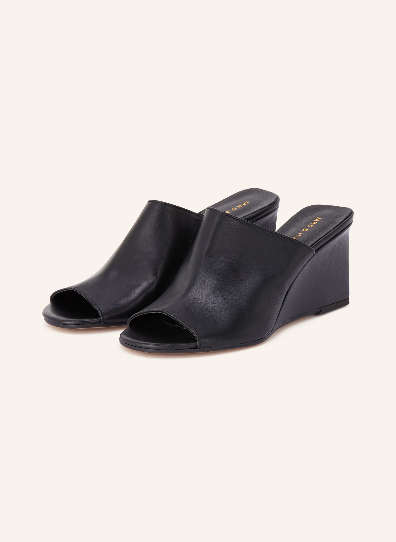MRS & HUGS Wedge heels: BLACK