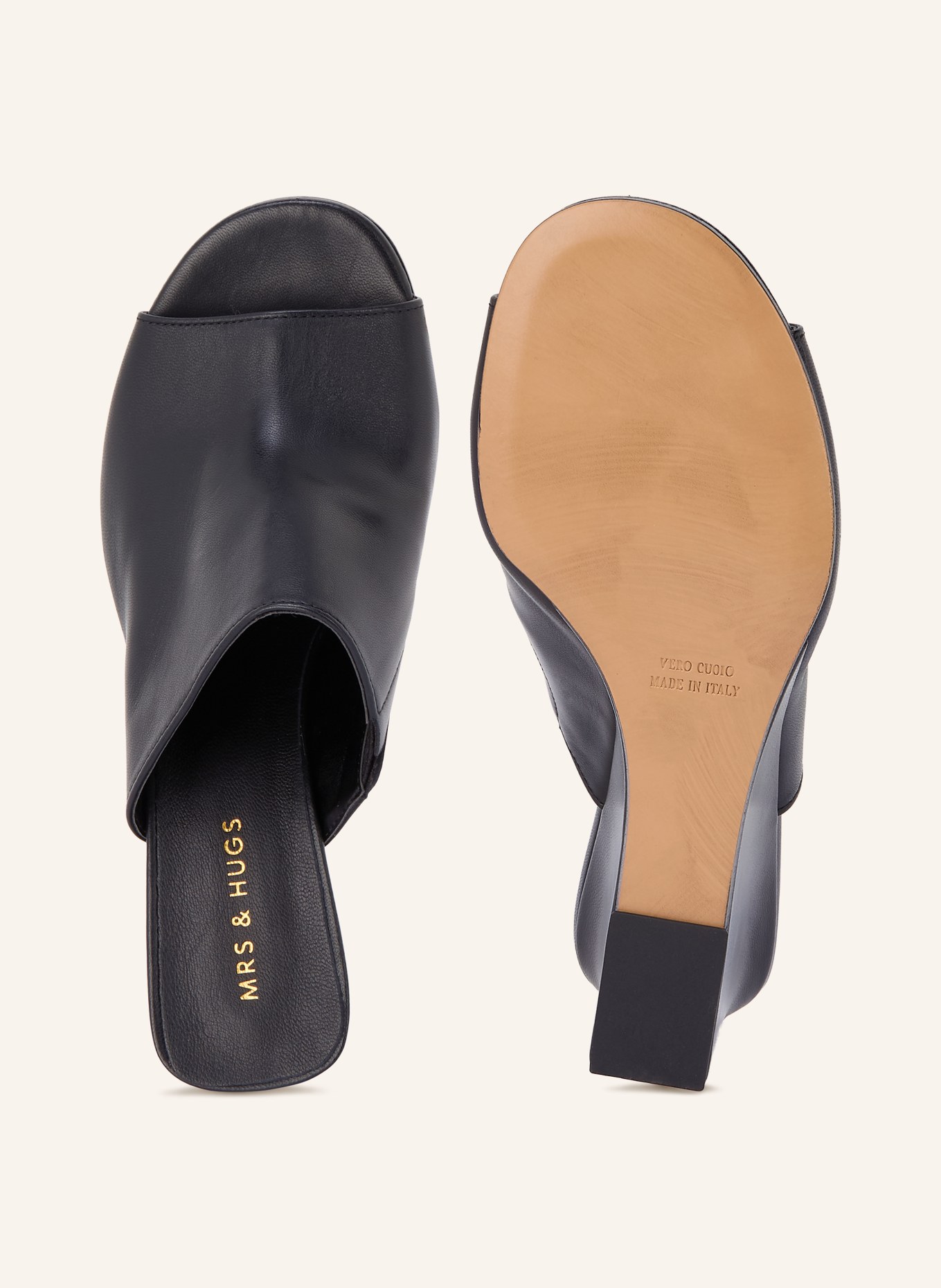 MRS & HUGS Wedge heels: BLACK