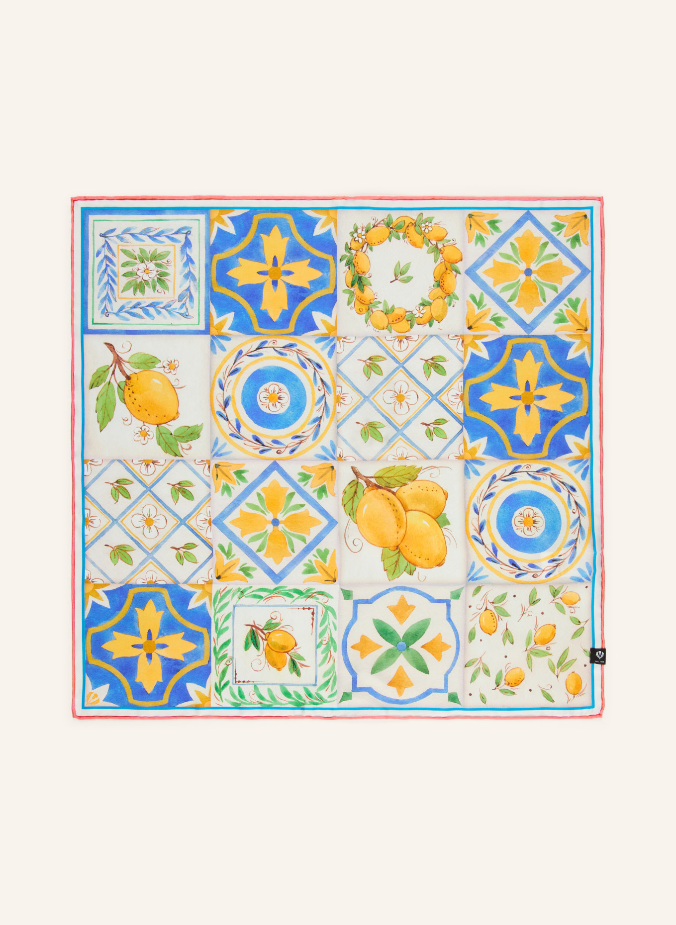 FRAAS hedvábný šátek: KRÉMOVÁ / ŽLUTÁ / MODRÁ