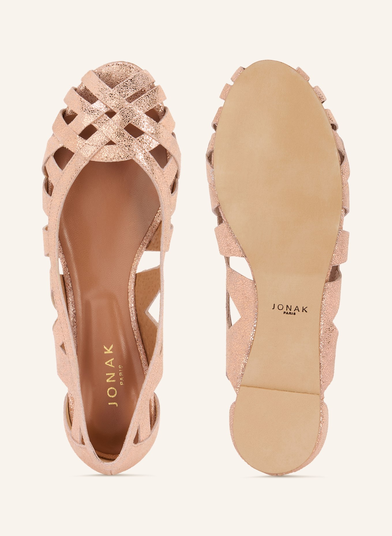 JONAK Ballerinas DERAY mit Cut-outs: ALTROSA