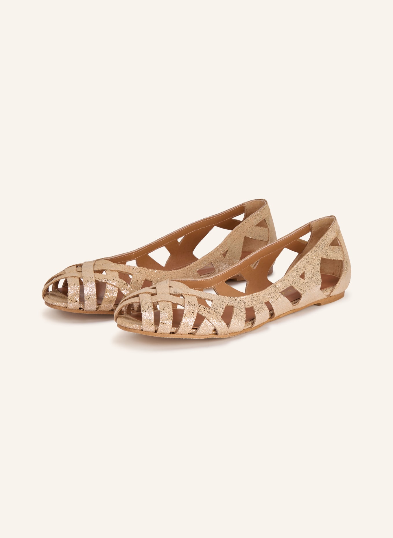 JONAK Ballerinas DERAY mit Cut-outs: GOLD