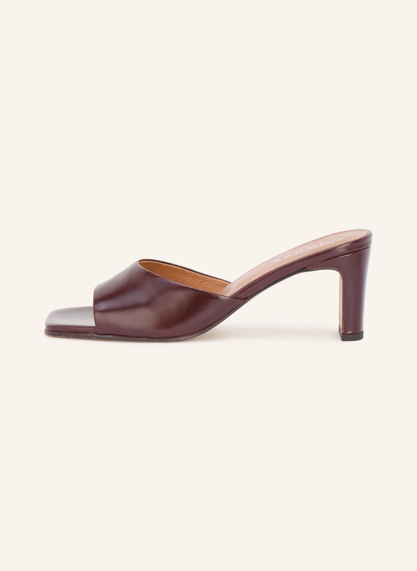 JONAK Mules 264-DERIVE LEATHER: DARK BROWN