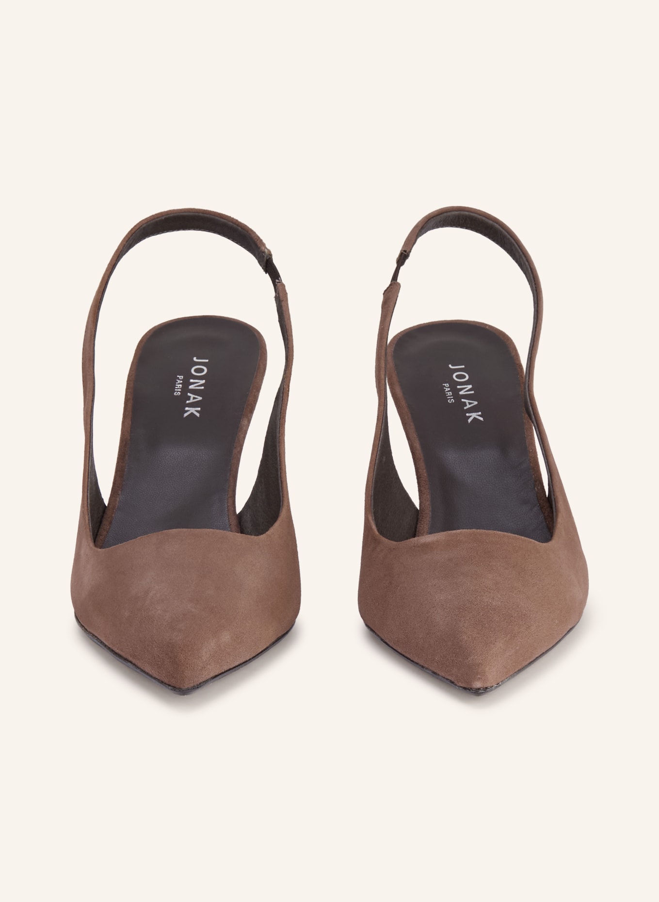 JONAK Czółenka z paskiem DIAMANTINE: SZAROBRĄZOWY