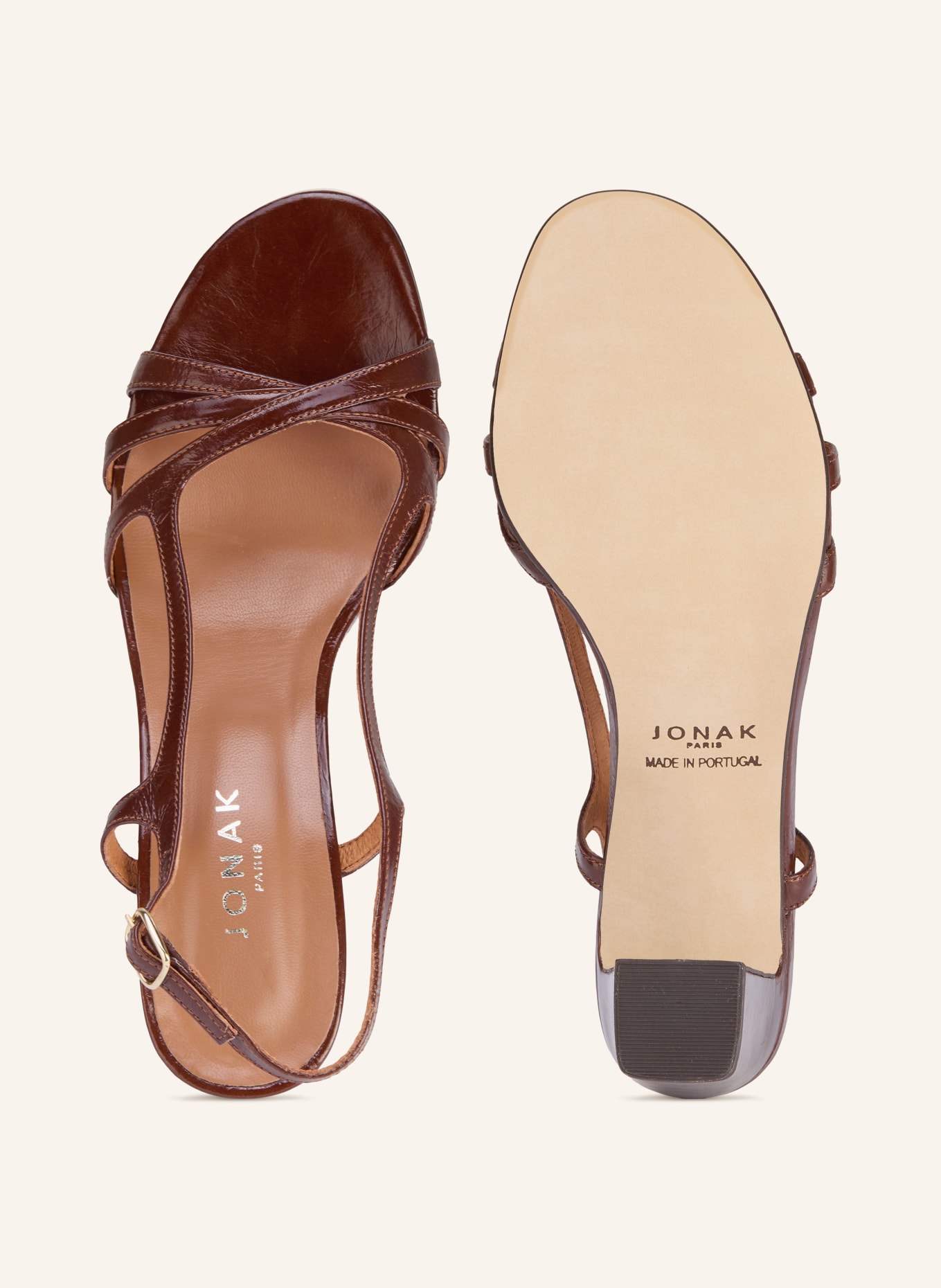 JONAK Sandaaltjes VAIANA: BRUIN / GOUD