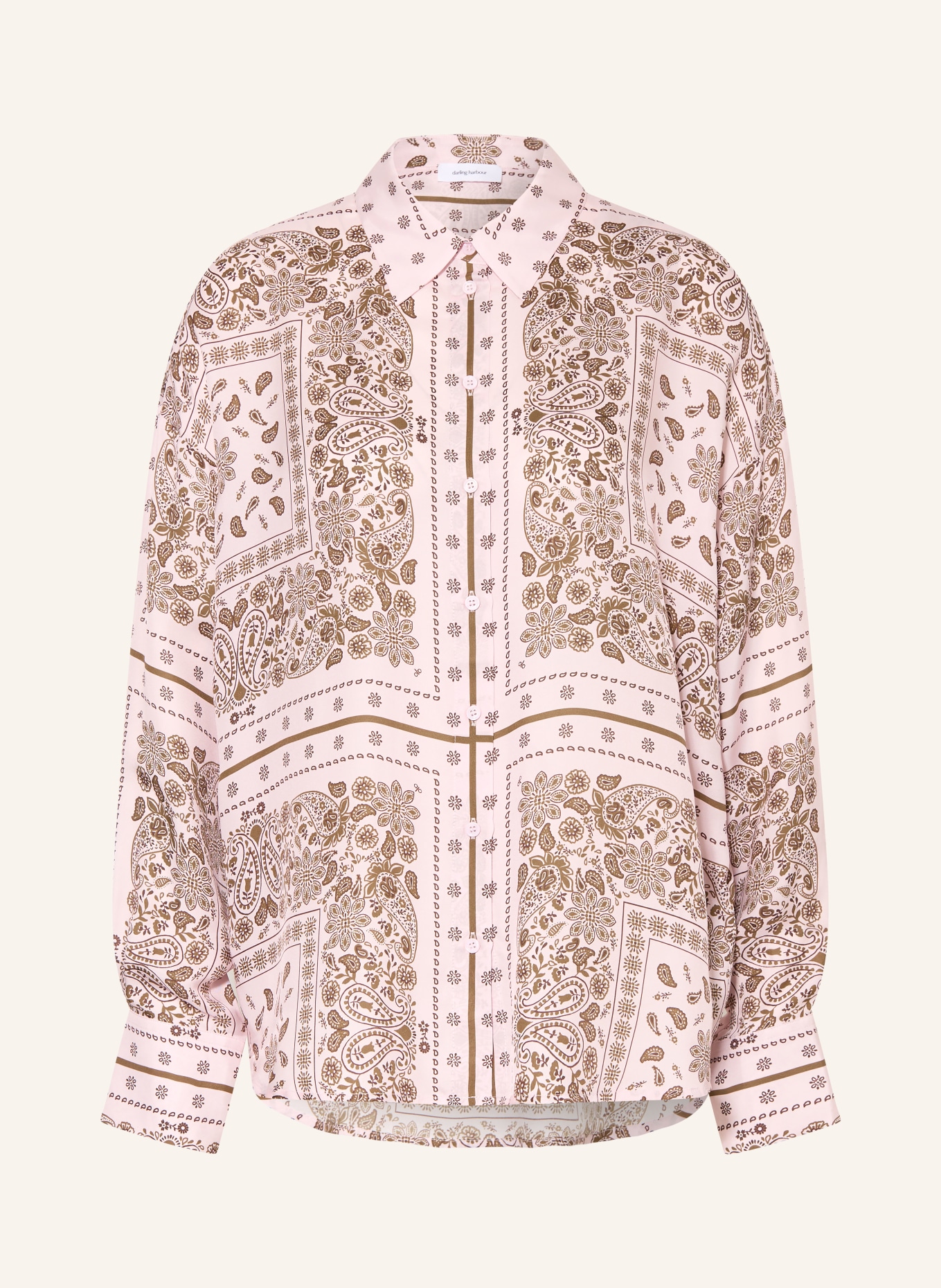 darling harbour Chemisier en soie: Bandana print rose