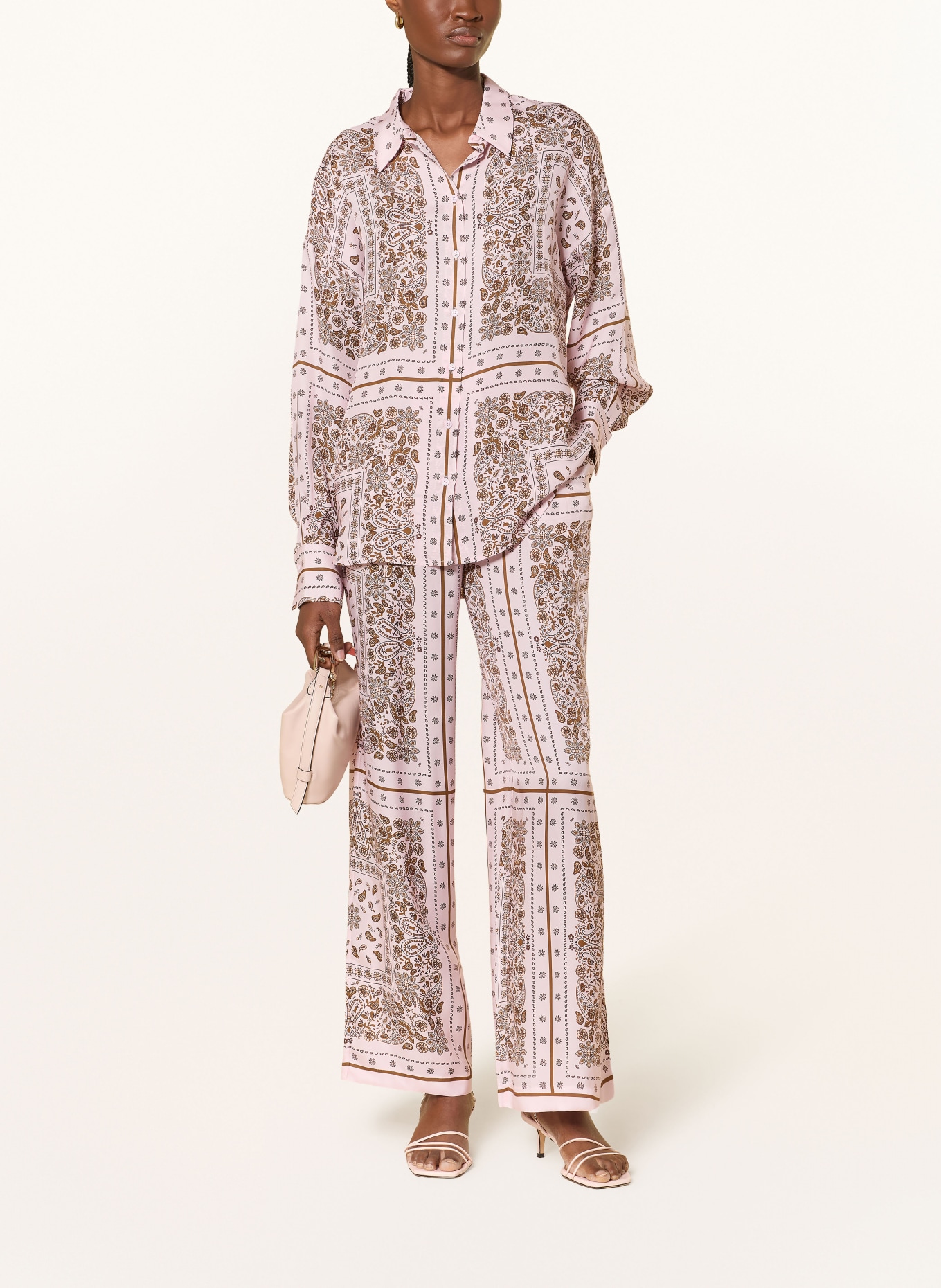 darling harbour Chemisier en soie: Bandana print rose