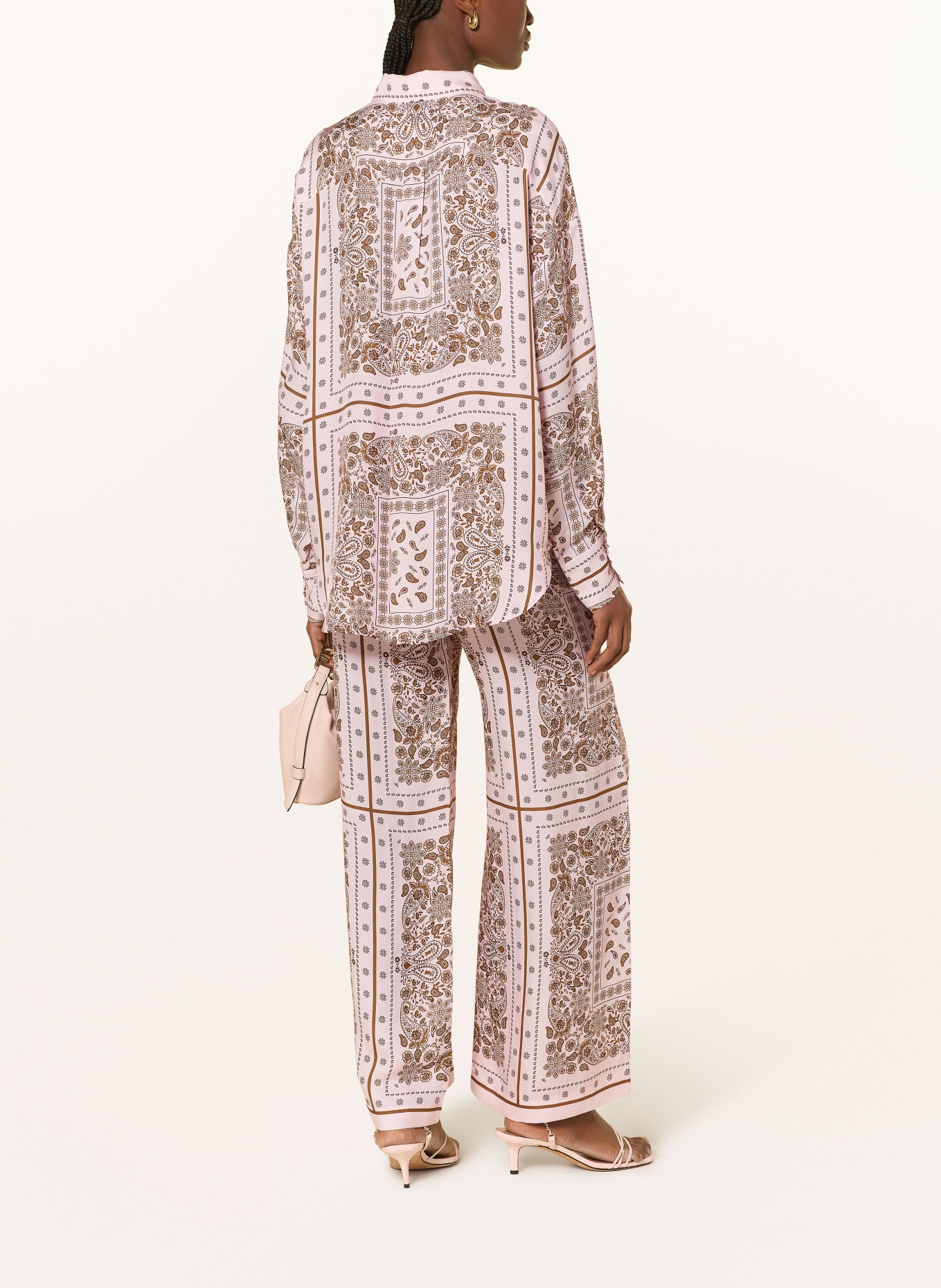 darling harbour Chemisier en soie: Bandana print rose