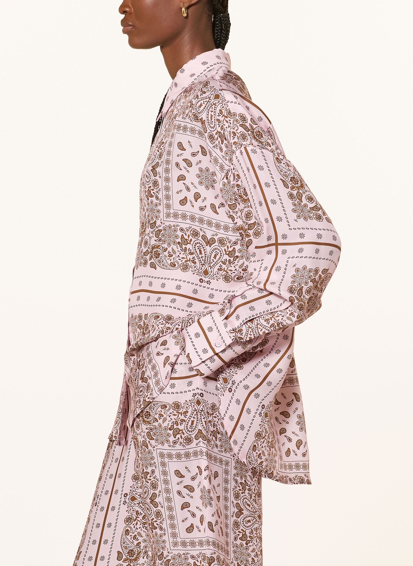 darling harbour Chemisier en soie: Bandana print rose