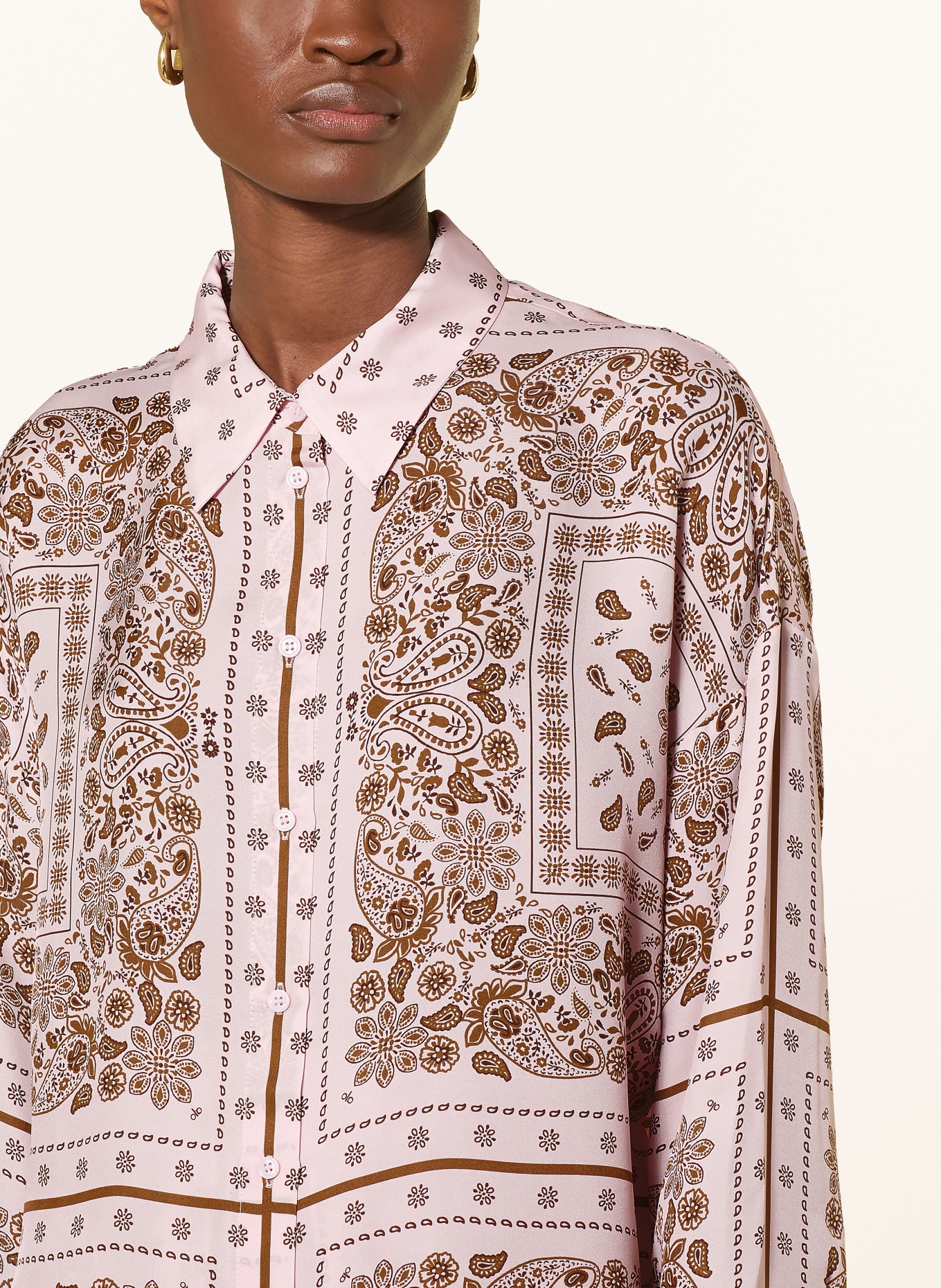 darling harbour Chemisier en soie: Bandana print rose