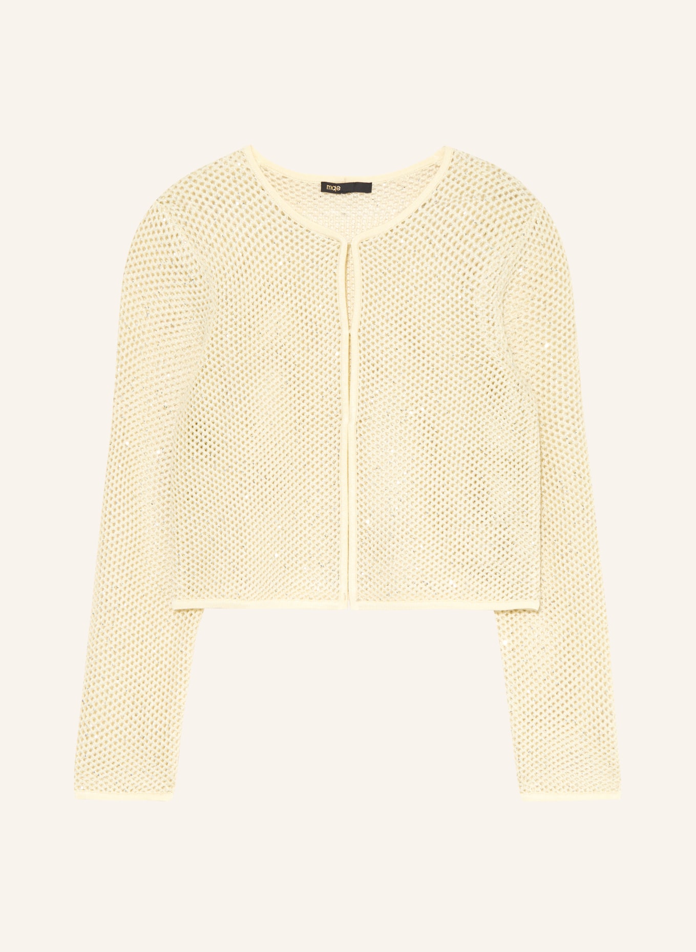 maje Sweter z błyszczącą przędzą i cekinami: JASNOŻÓŁTY