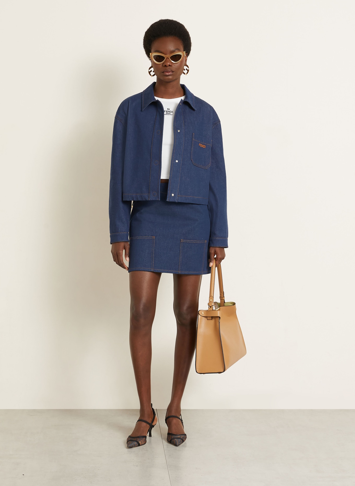 FENDI Jeansrok: DONKERBLAUW