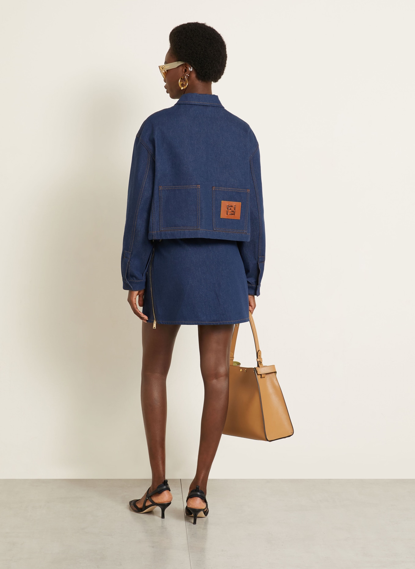 FENDI Jeansrok: DONKERBLAUW