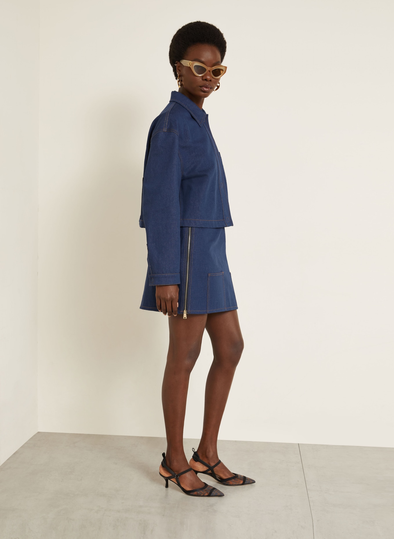 FENDI Jeansrok: DONKERBLAUW