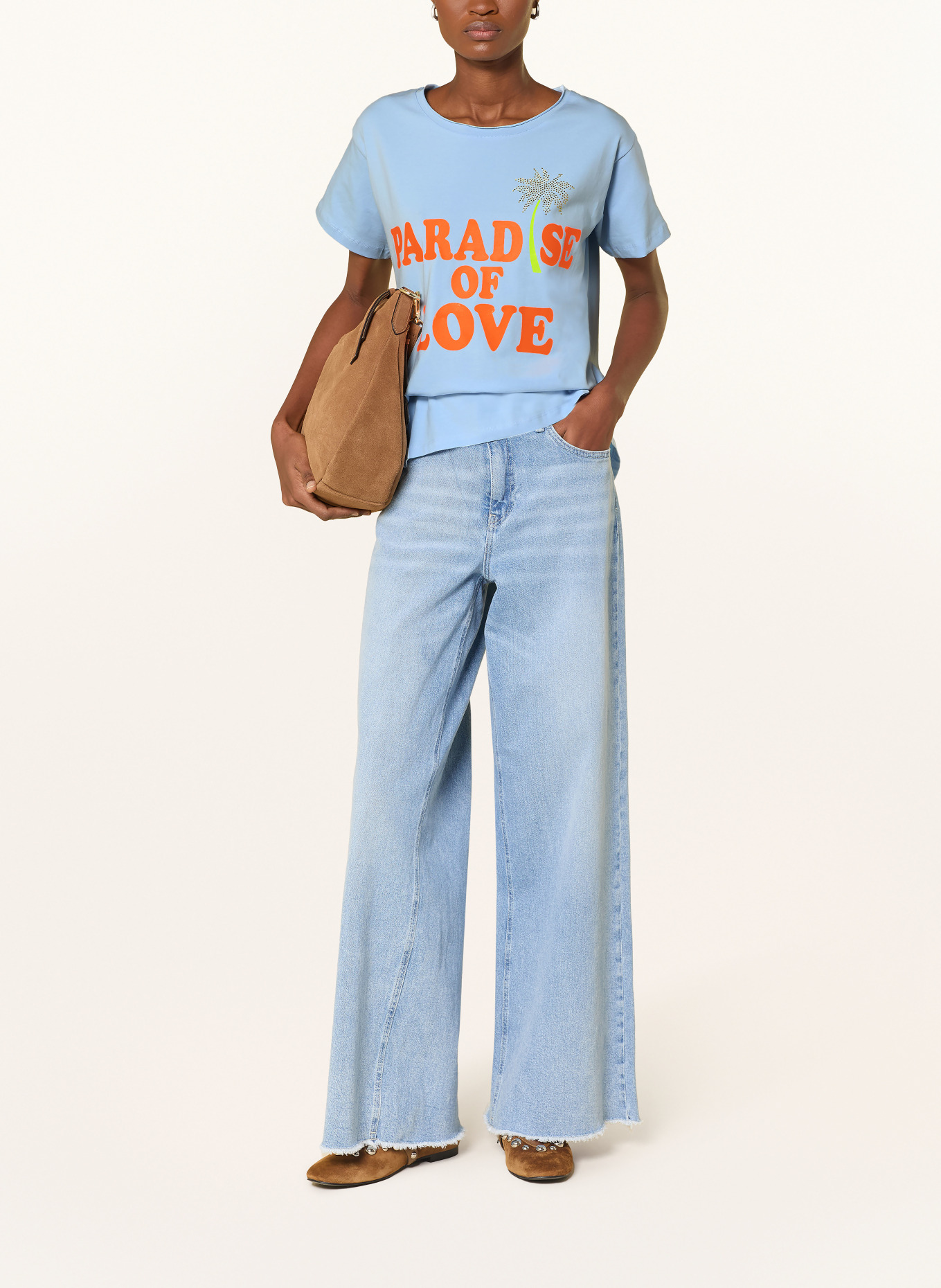 miss goodlife Tričko s ozdobnými kameny: TMAVĚ MODRÁ