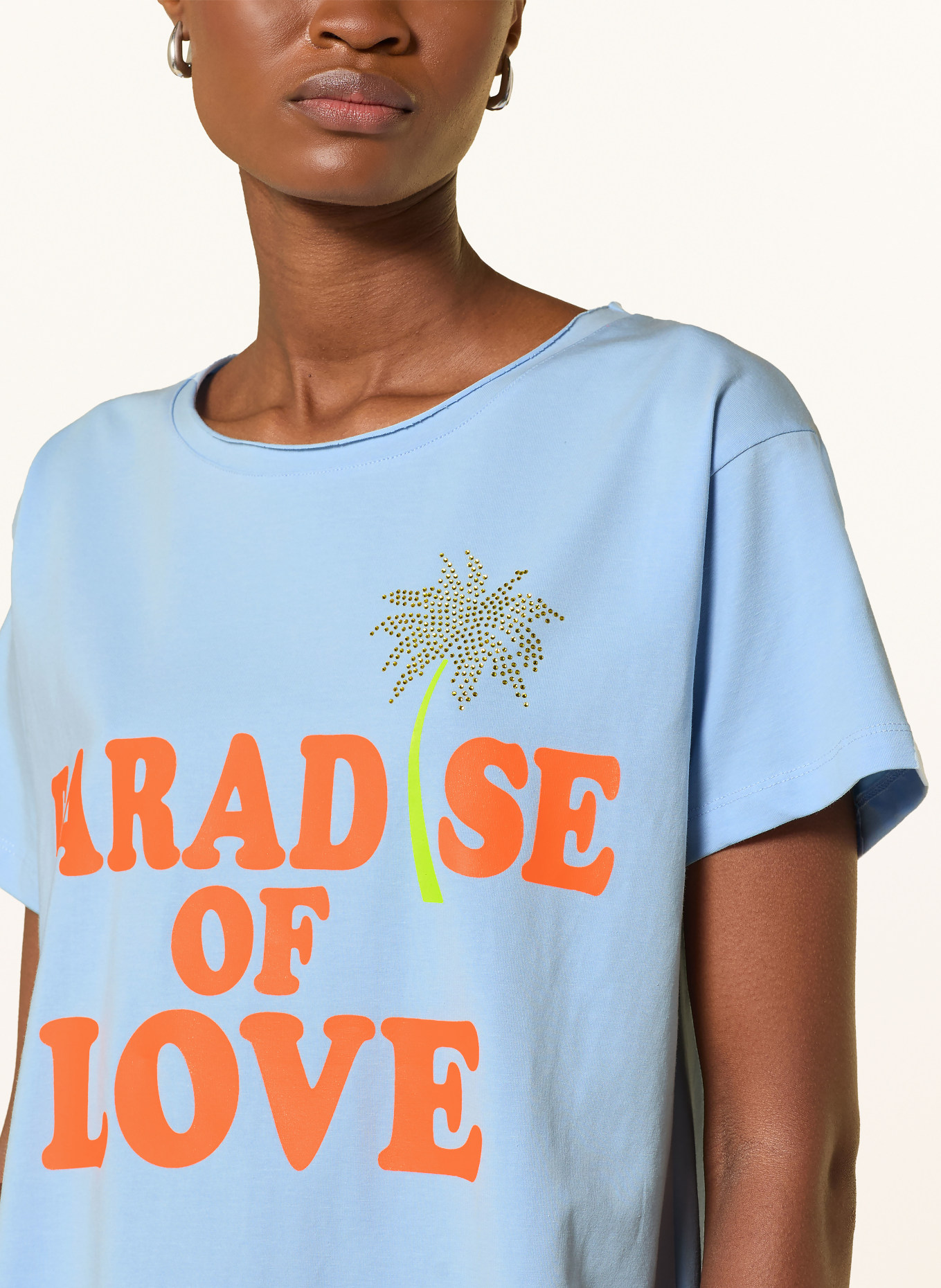 miss goodlife Tričko s ozdobnými kameny: TMAVĚ MODRÁ