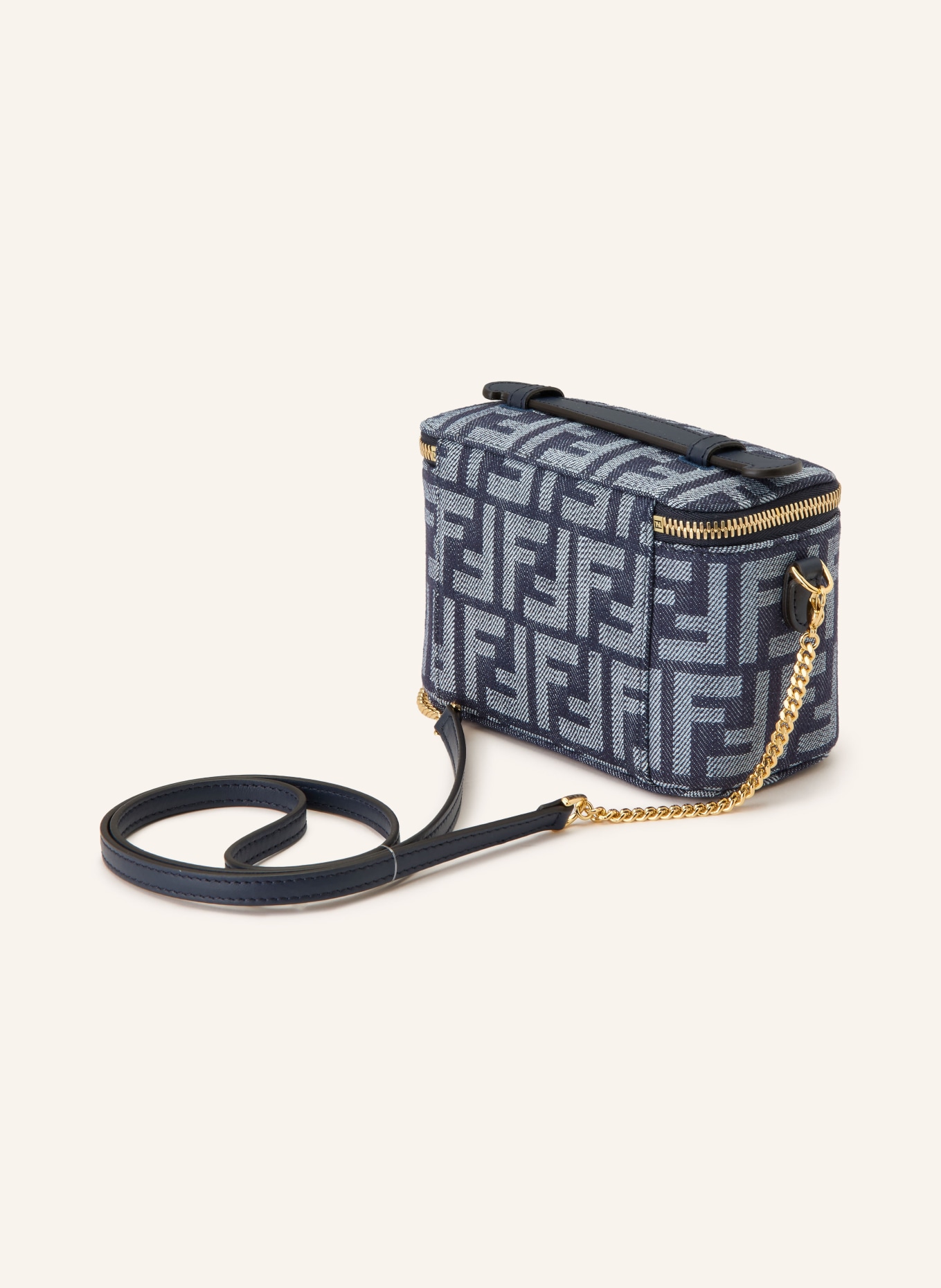 FENDI Handtas VANITY: DONKERBLAUW / WIT