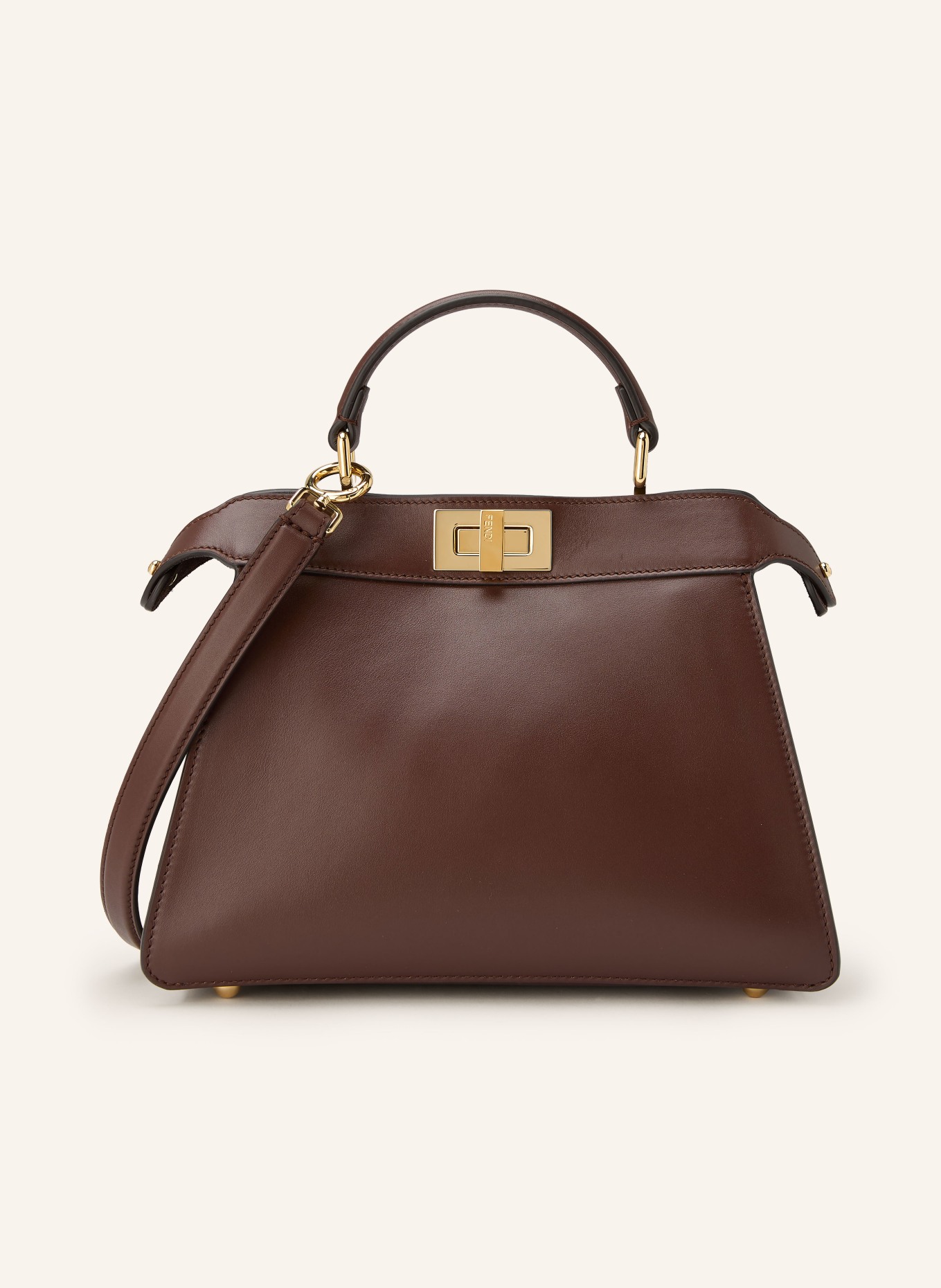 FENDI Torebka PEEKABOO ISEEU: BRĄZOWY / ZŁOTY