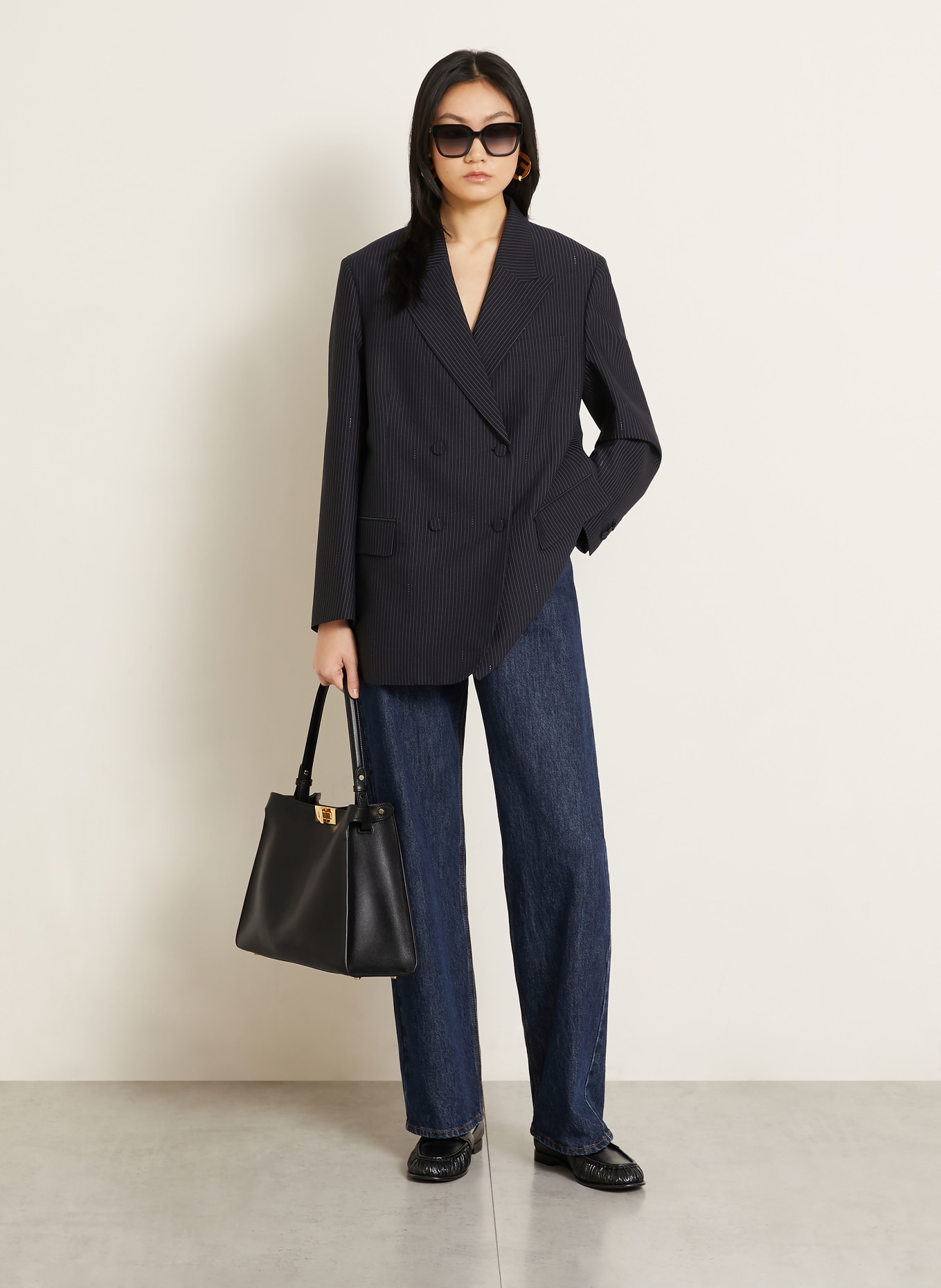 FENDI Sac à main WAY MEDIUM: NOIR / OR