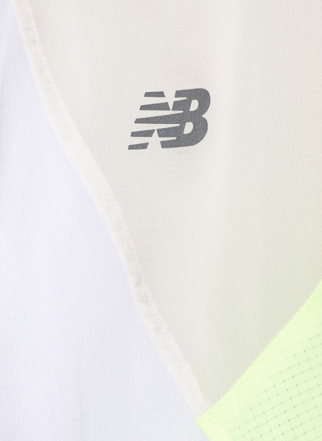 new balance RC Running Jacket: WHITE / NEON GREEN