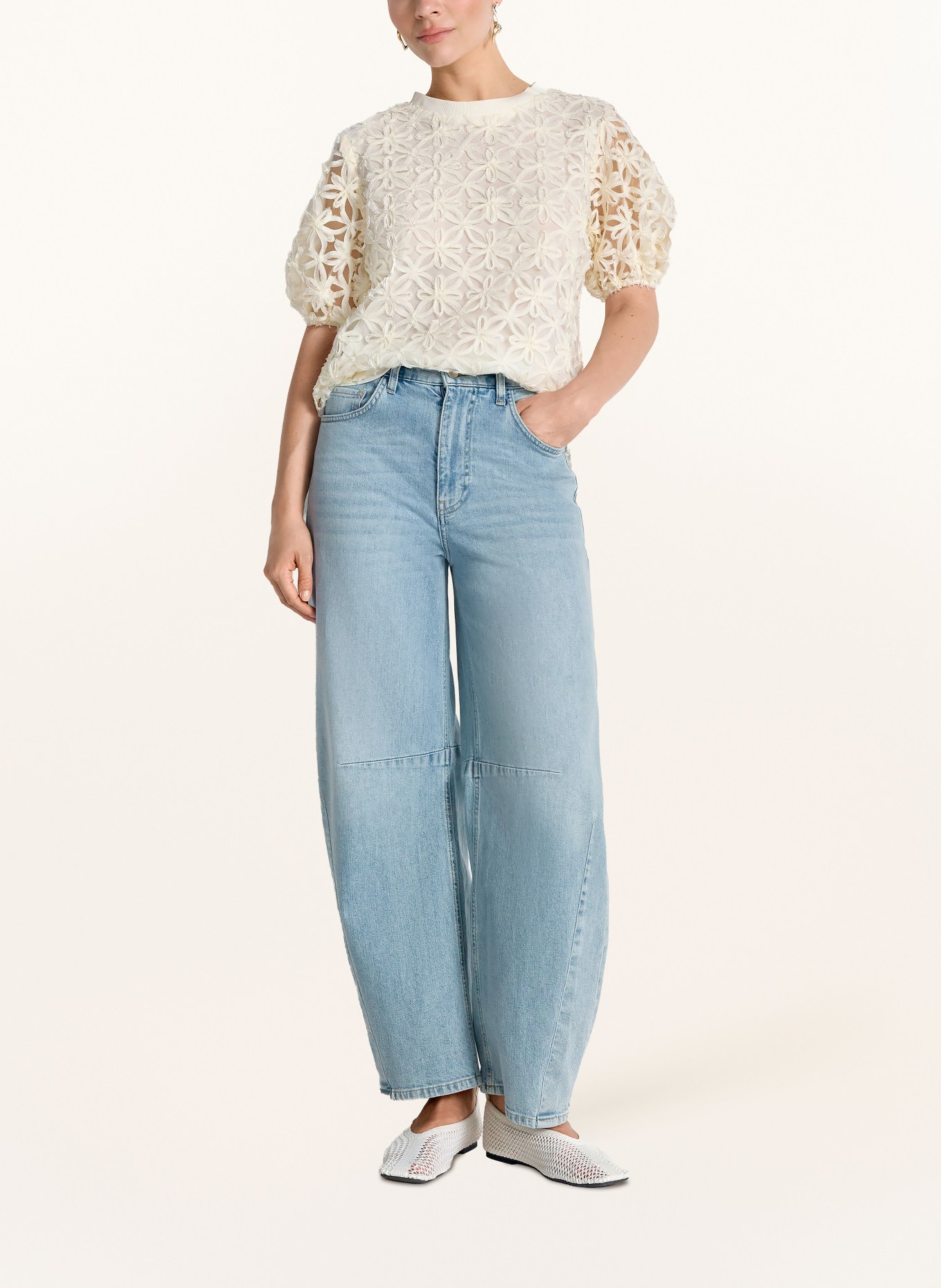 Rich & Royal Blusenshirt: CREME