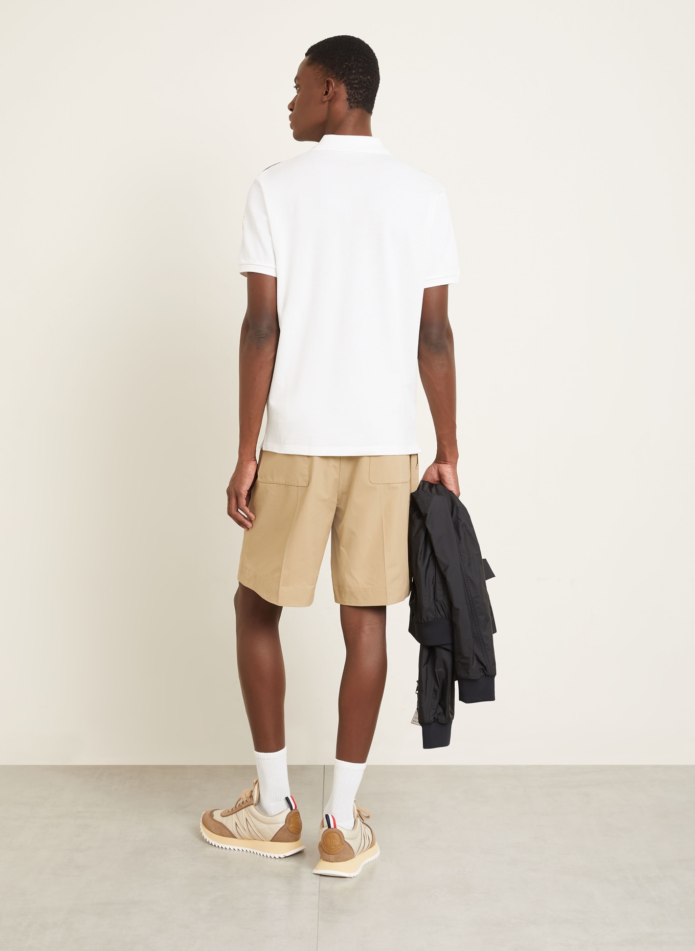 MONCLER Piqué-Poloshirt: WEISS