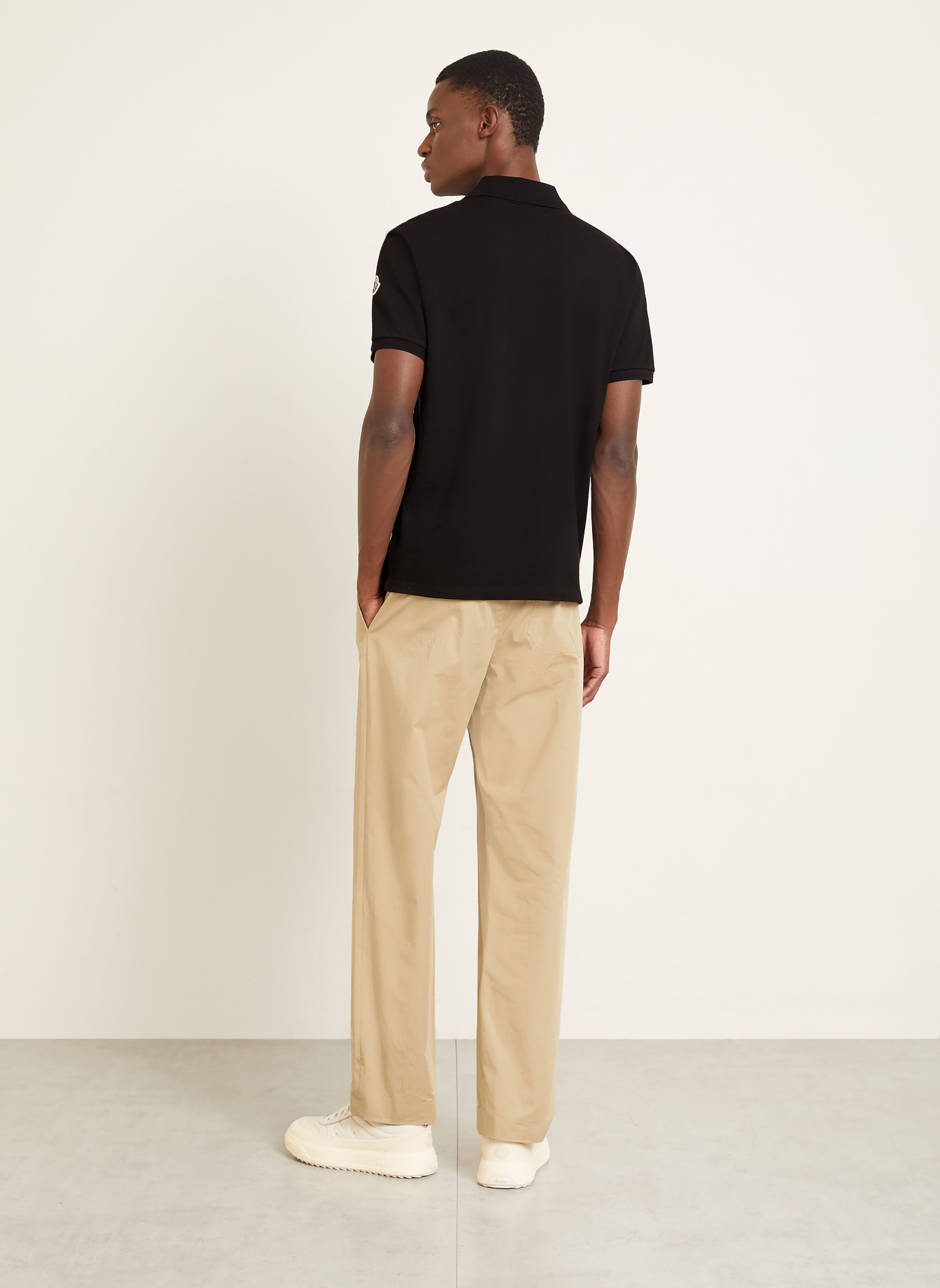 MONCLER Piqué-Poloshirt: SCHWARZ