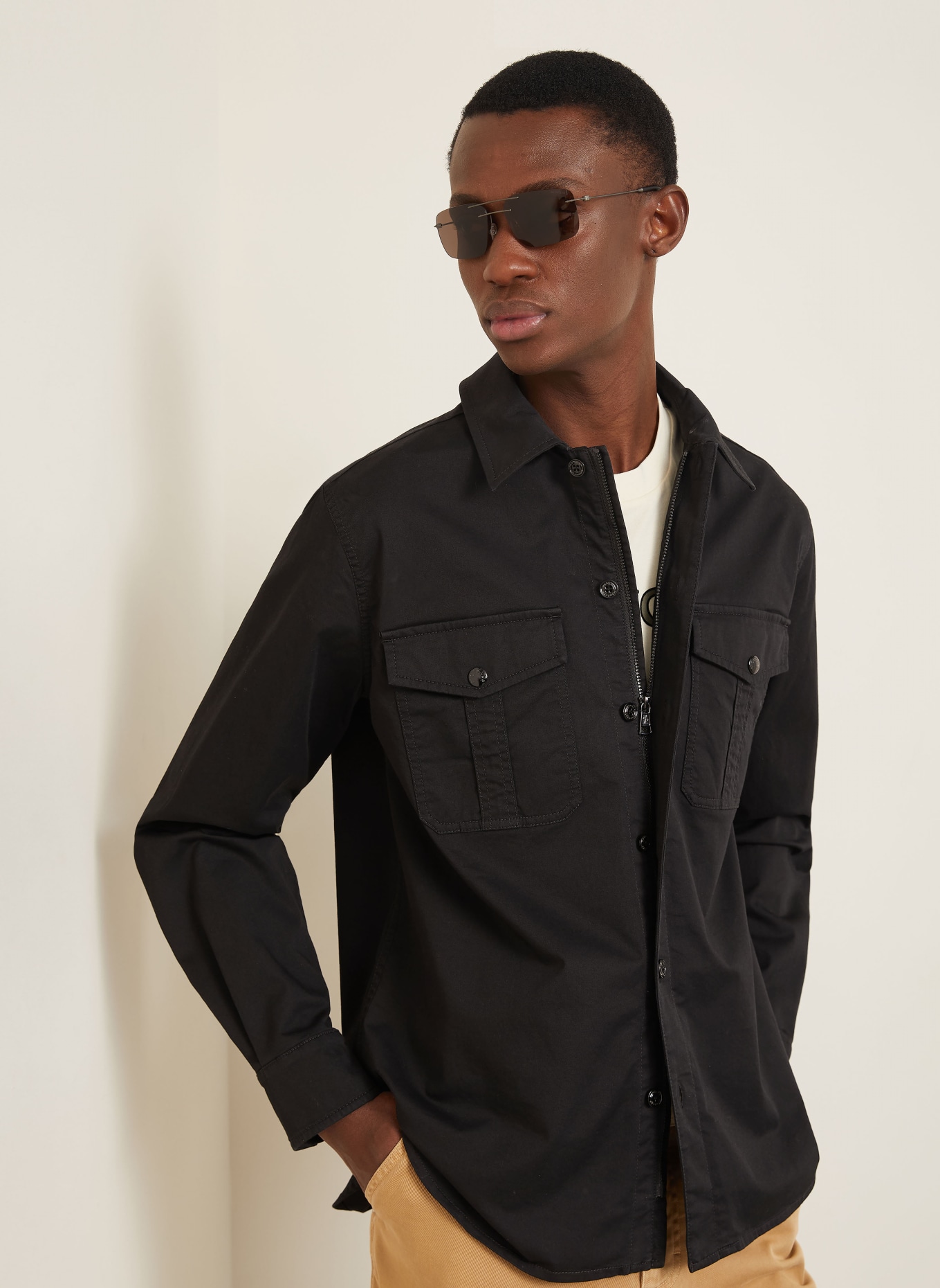 MONCLER Overshirt: SCHWARZ