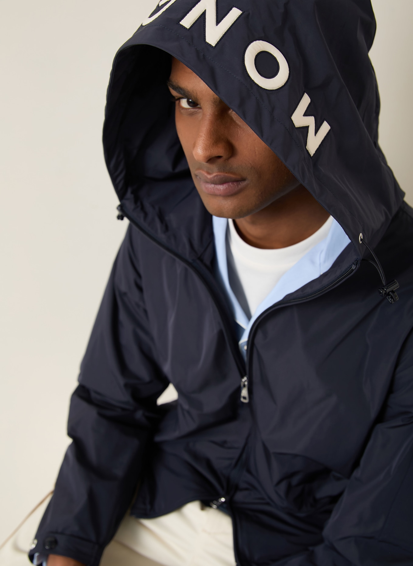 MONCLER Veste SASSIERE: BLEU FONCÉ