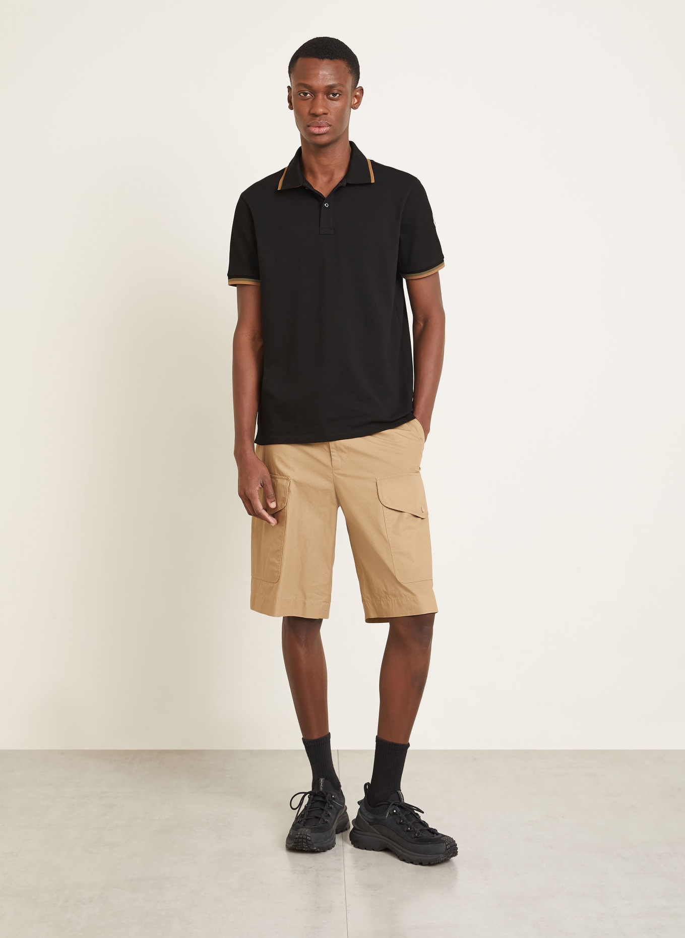 MONCLER Piqué-Poloshirt: DUNKELBLAU