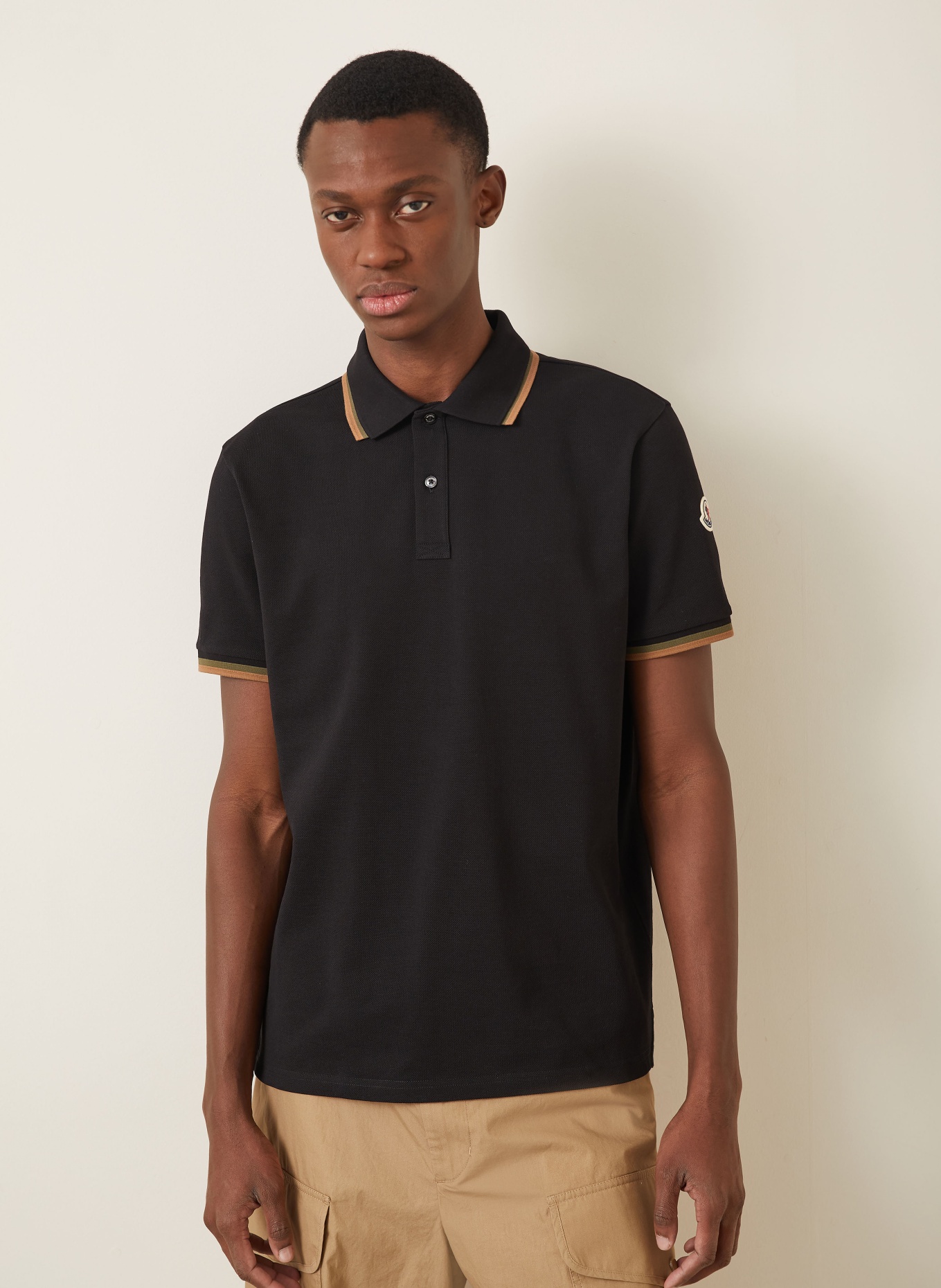 MONCLER Piqué-Poloshirt: DUNKELBLAU