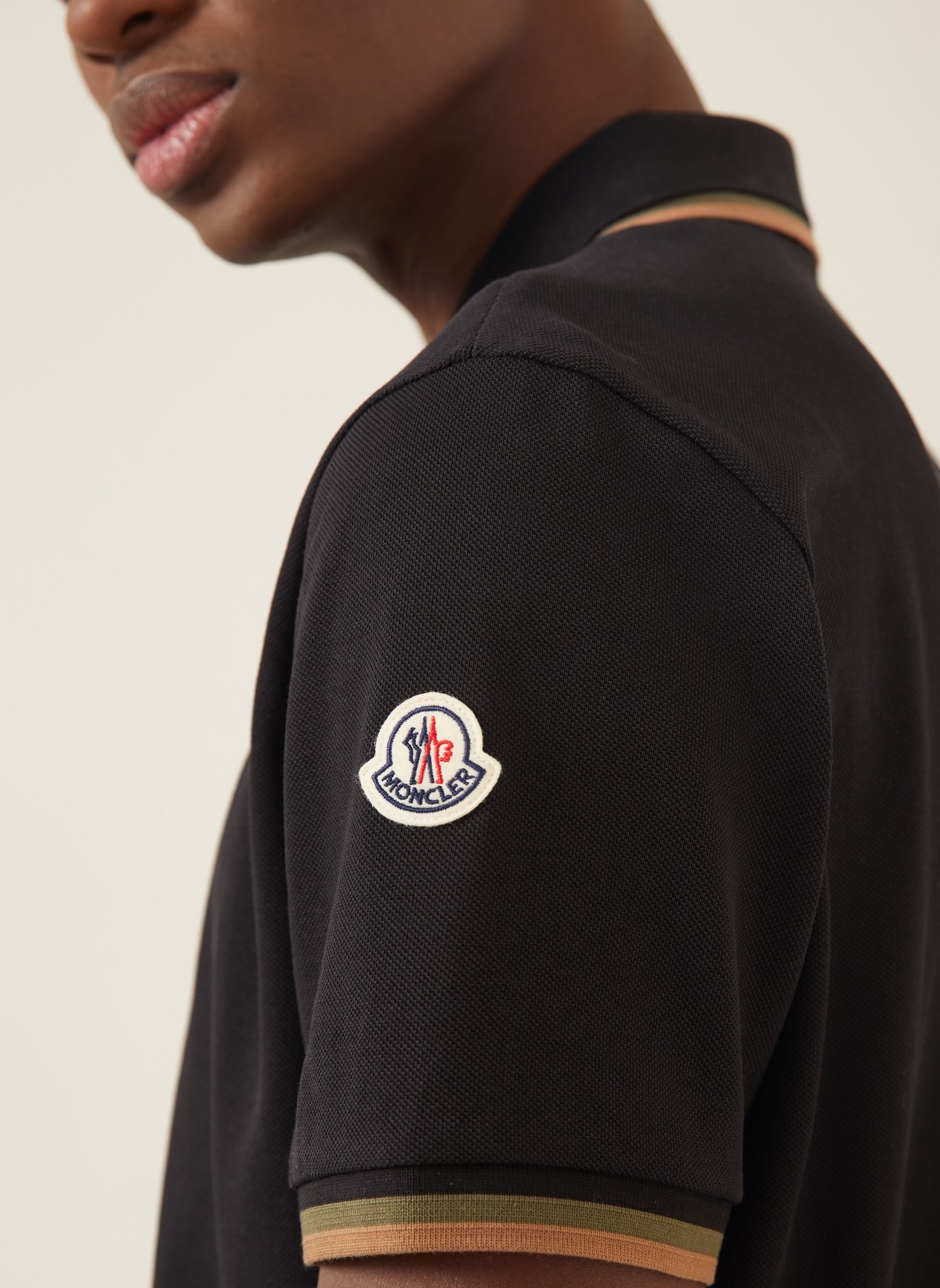 MONCLER Piqué-Poloshirt: DUNKELBLAU