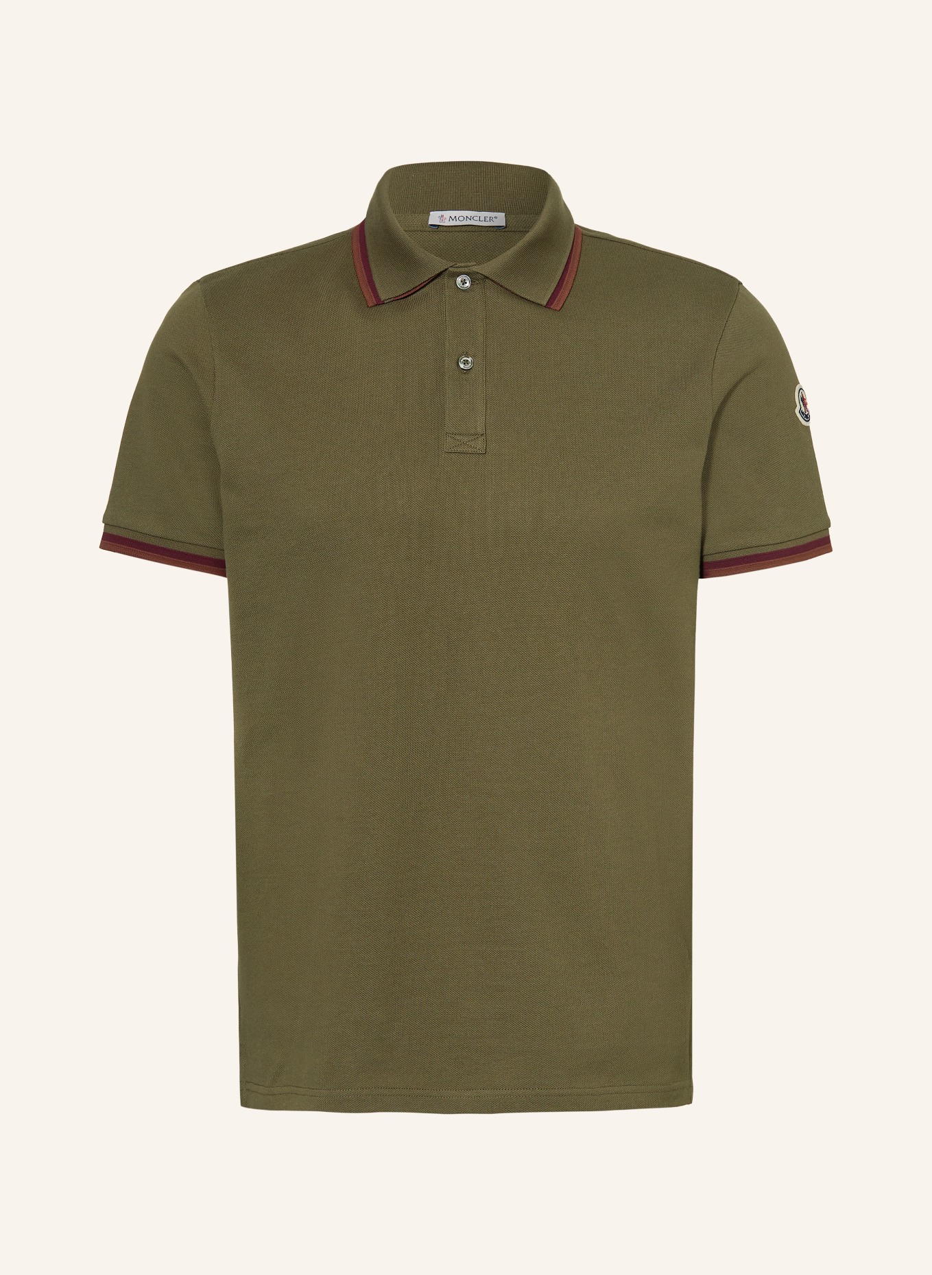 MONCLER Piqué-Poloshirt: KHAKI