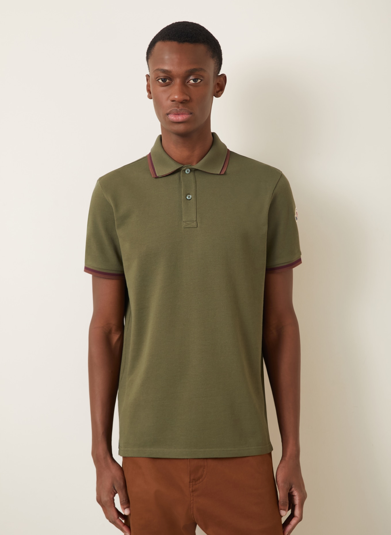 MONCLER Piqué-Poloshirt: KHAKI