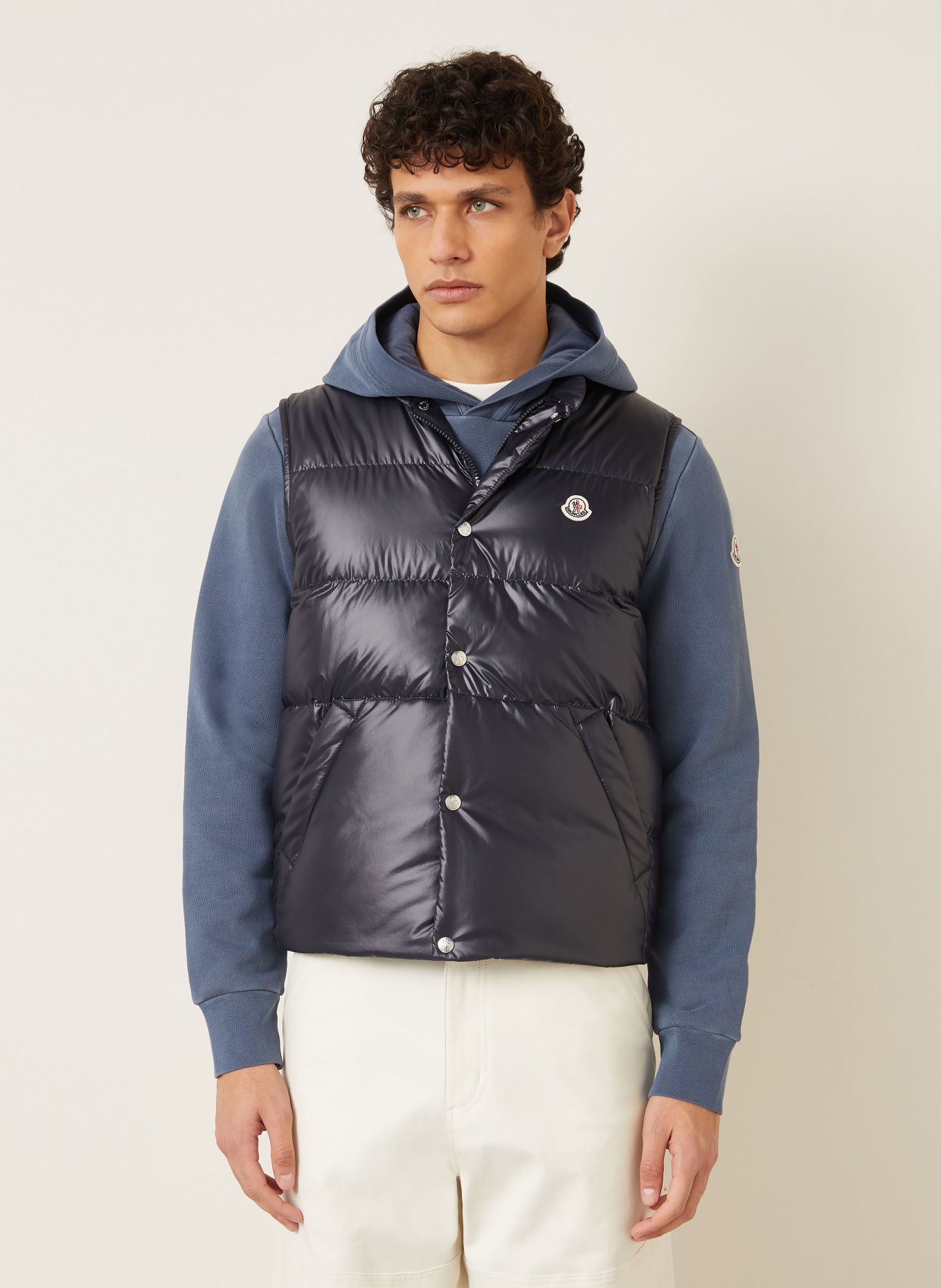 MONCLER Donsvest RESTIGO: DONKERBLAUW