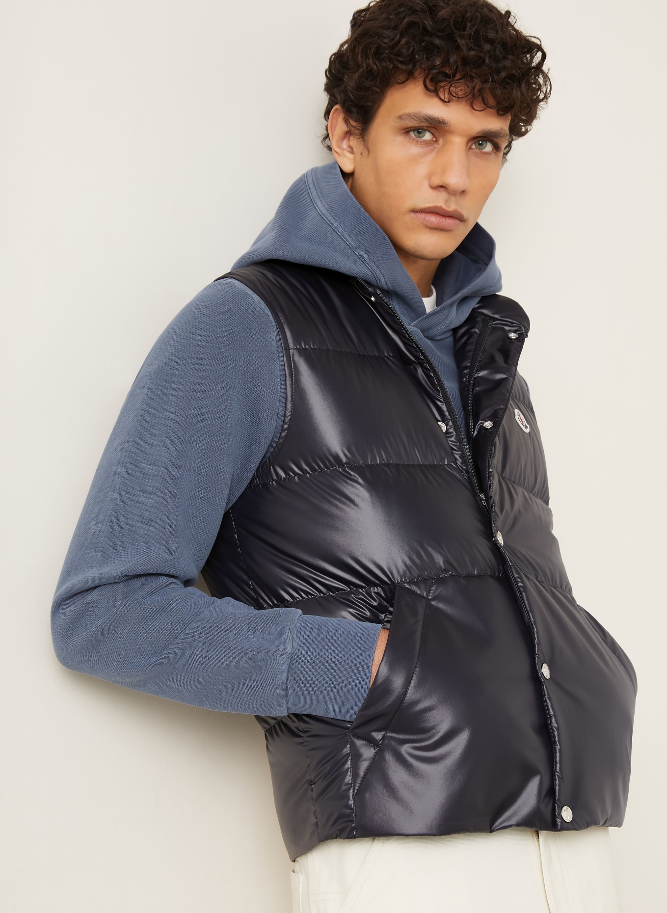 MONCLER Donsvest RESTIGO: DONKERBLAUW