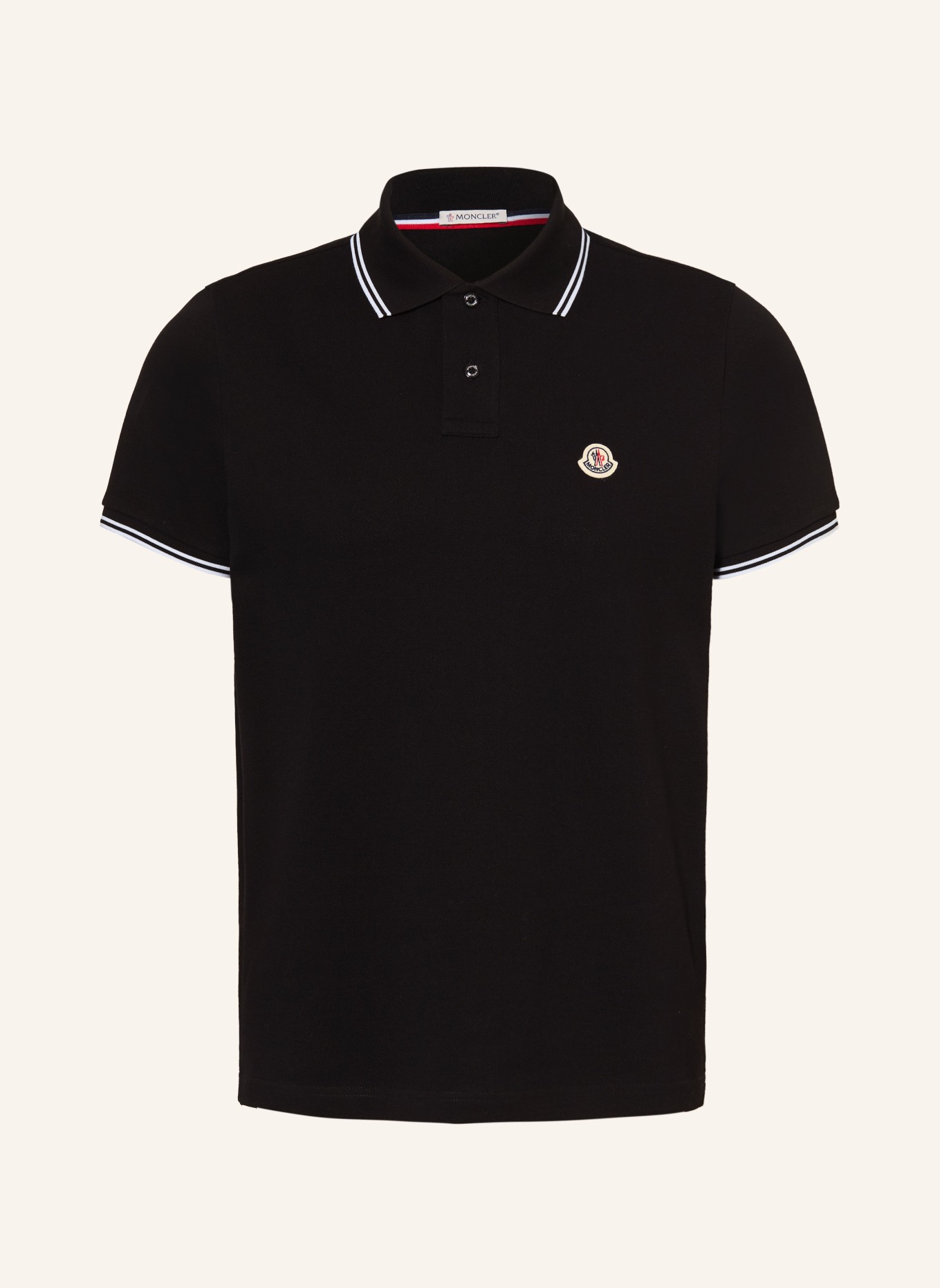 MONCLER Piqué-Poloshirt ARCHIVIO: SCHWARZ